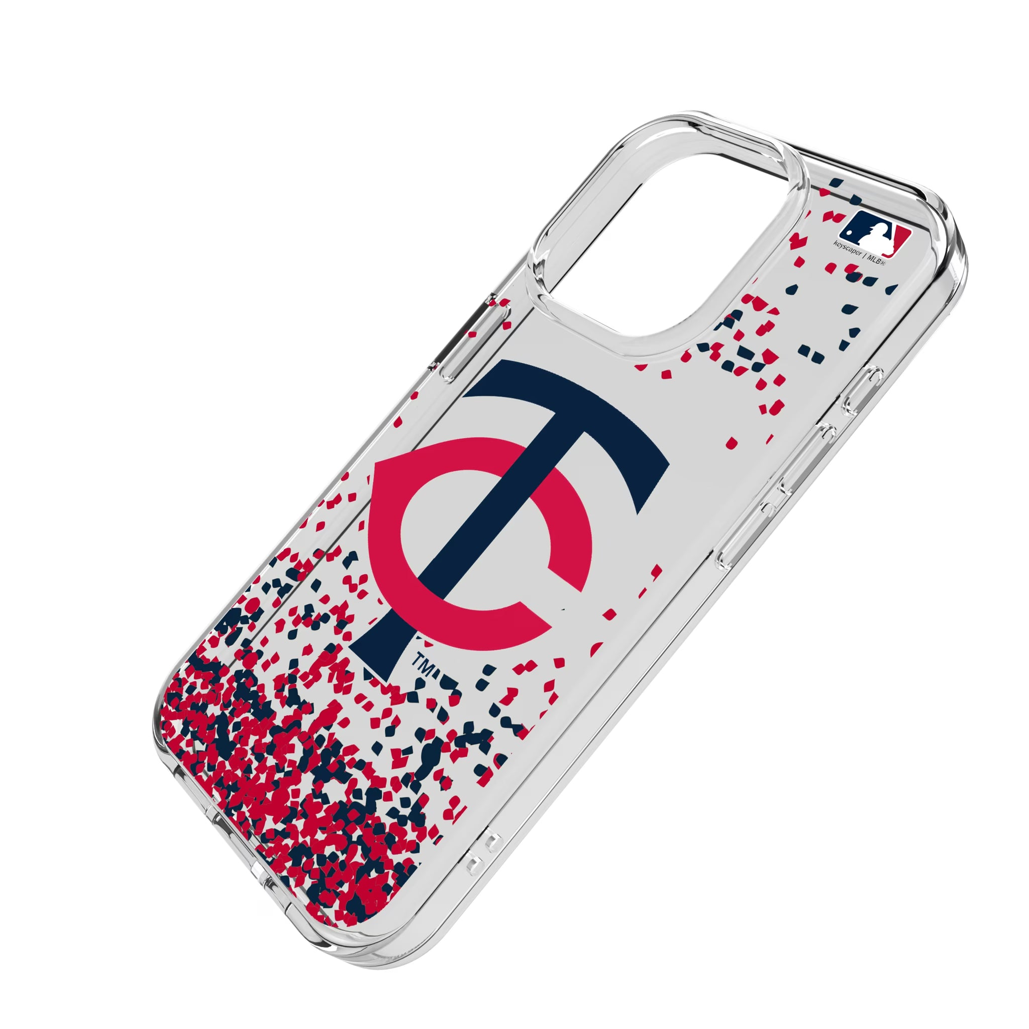 Minnesota Twins Confetti iPhone Clear Phone Case for Apple iPhone - Isometric View
