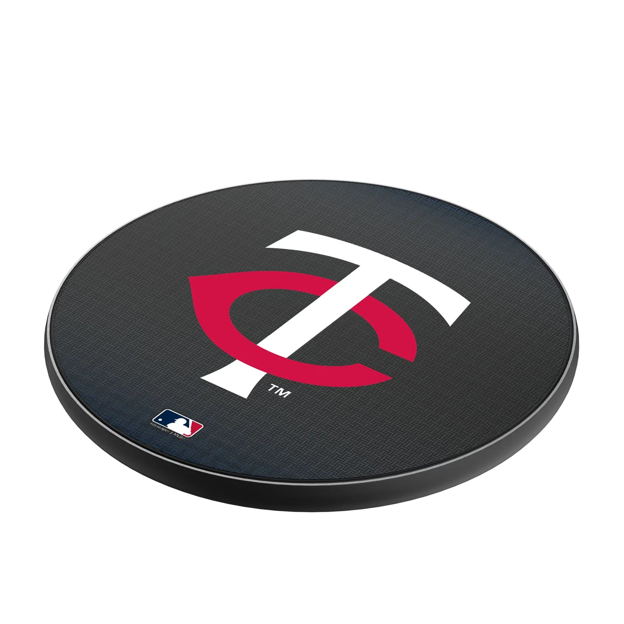 Minnesota Twins Linen 15-Watt Wireless Charger - Isometric View