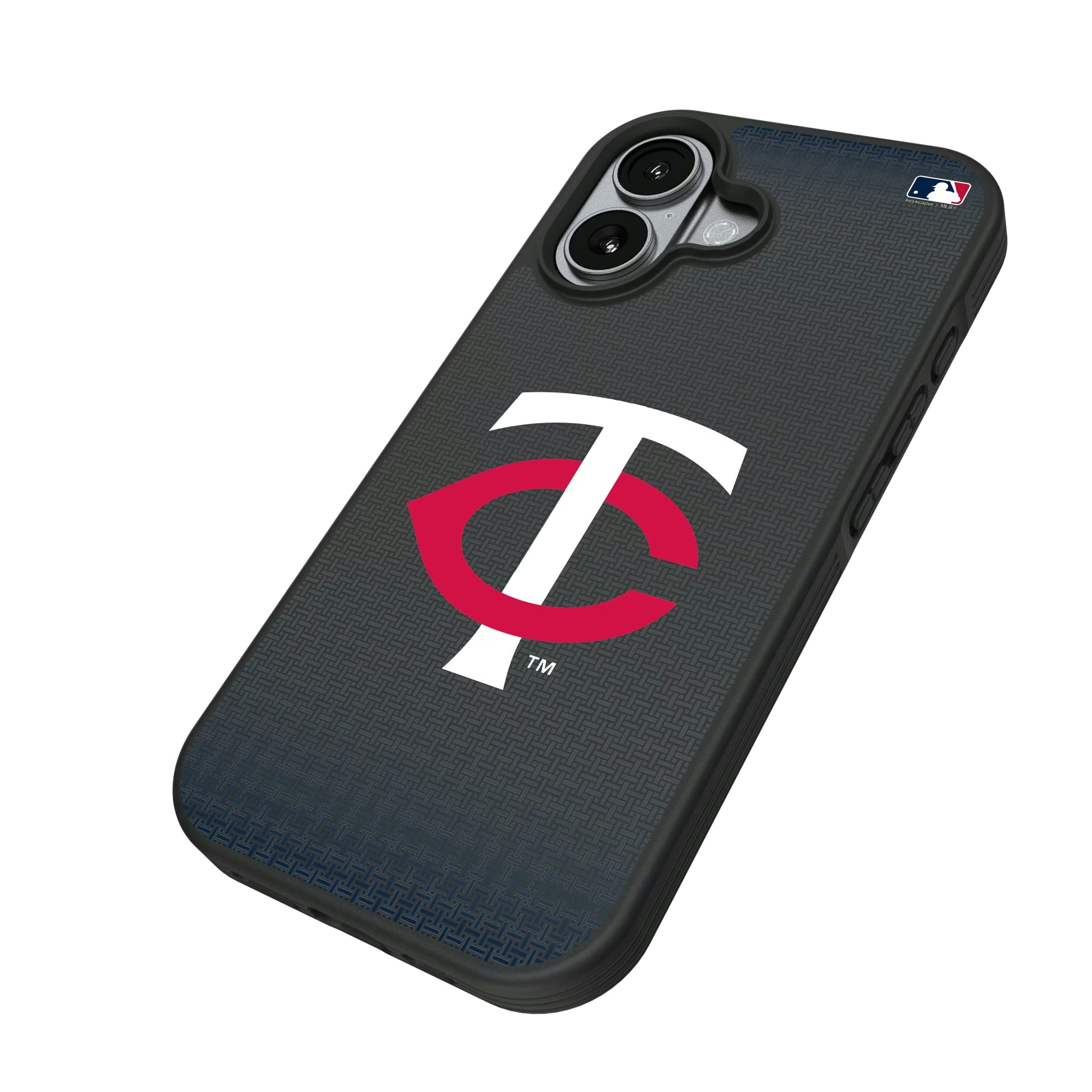 Minnesota Twins Linen iPhone Bump Phone Case for Apple iPhone - Isometric View#Device_iPhone 17