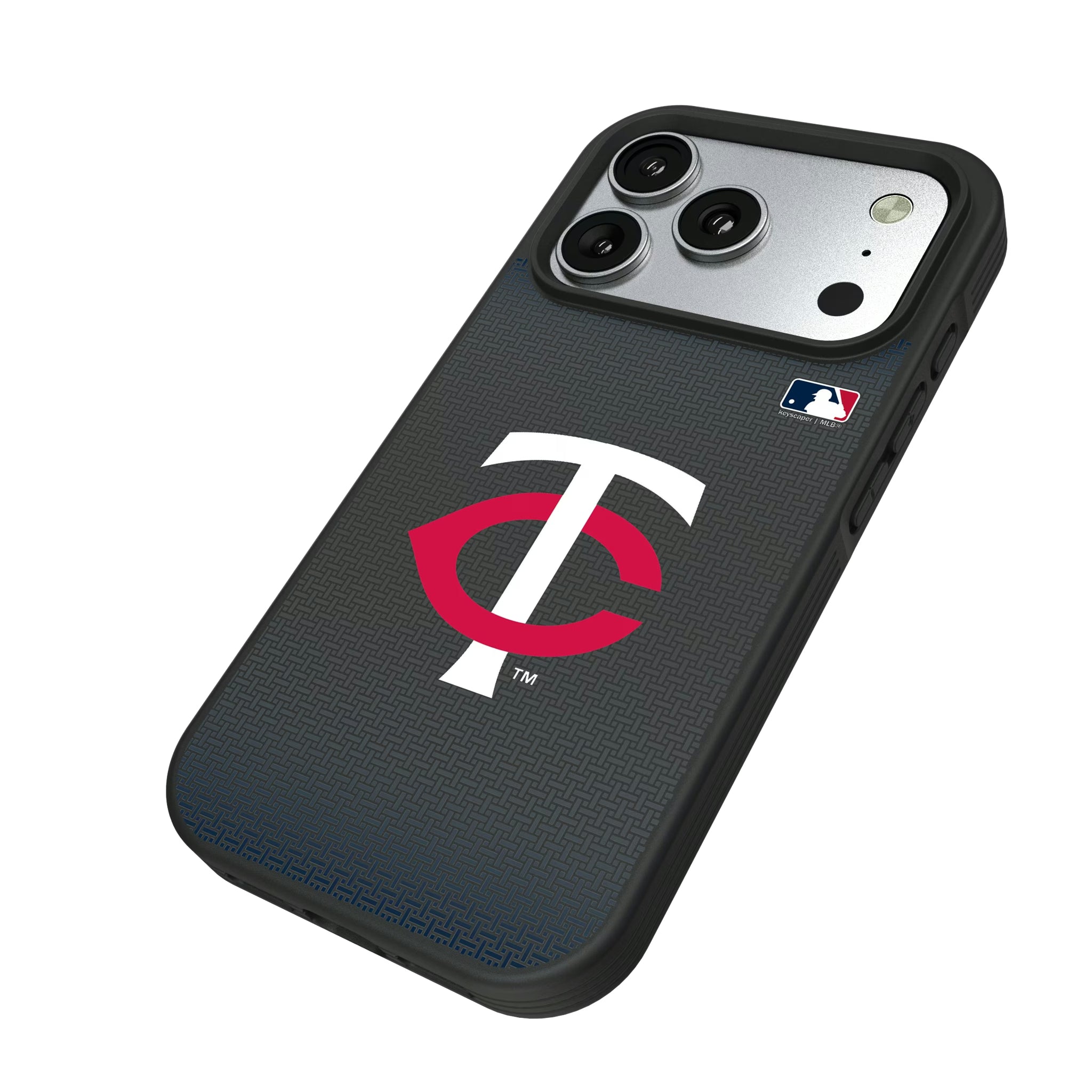 Minnesota Twins Linen iPhone Bump Phone Case for Apple iPhone - Isometric View#Device_iPhone 17 Pro