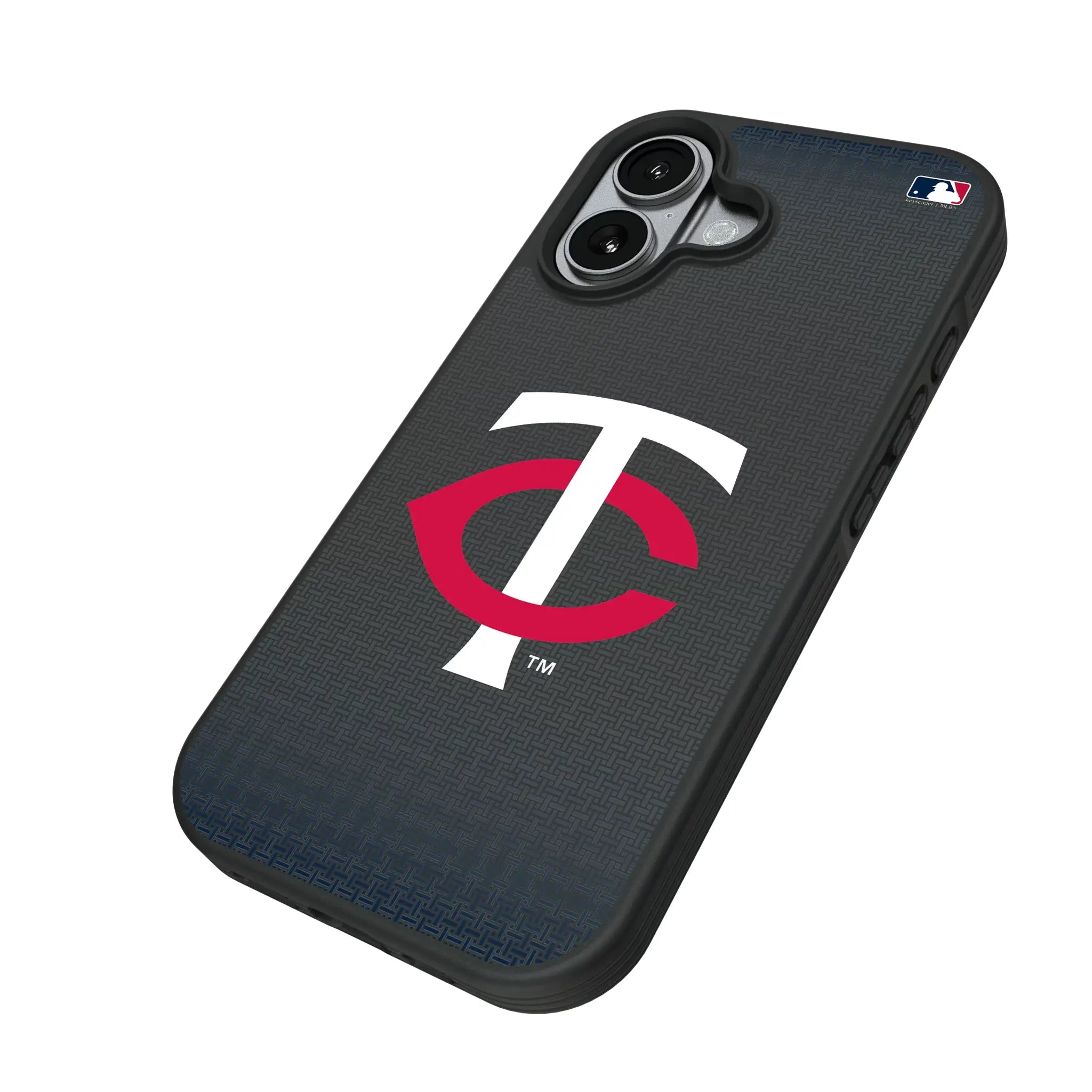 Minnesota Twins Linen iPhone Bump Phone Case for Apple iPhone - Isometric View#Device_iPhone 17