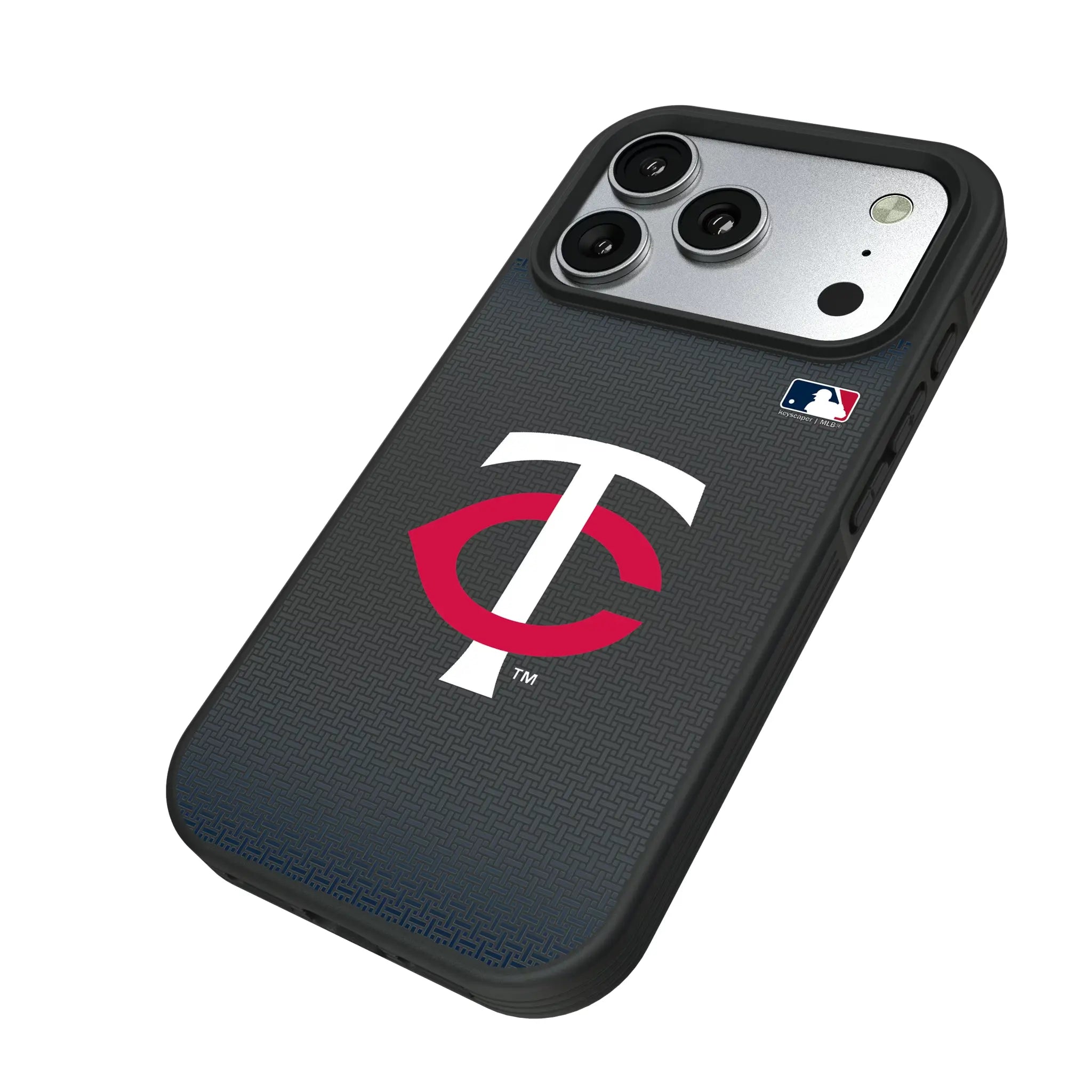 Minnesota Twins Linen iPhone Bump Phone Case for Apple iPhone - Isometric View#Device_iPhone 17 Pro