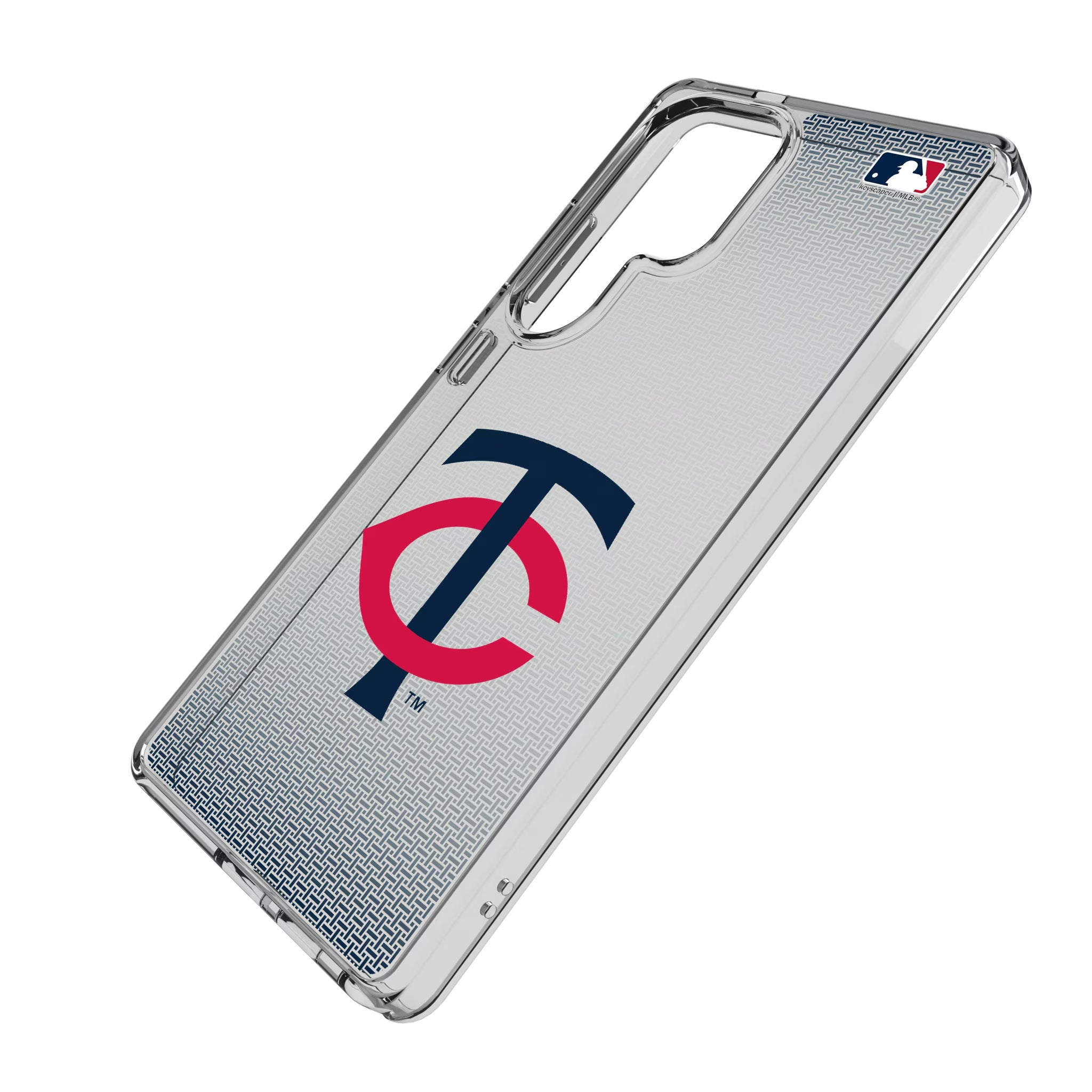 Minnesota Twins Linen Galaxy Clear Phone Case for Samsung Galaxy - Isometric View
