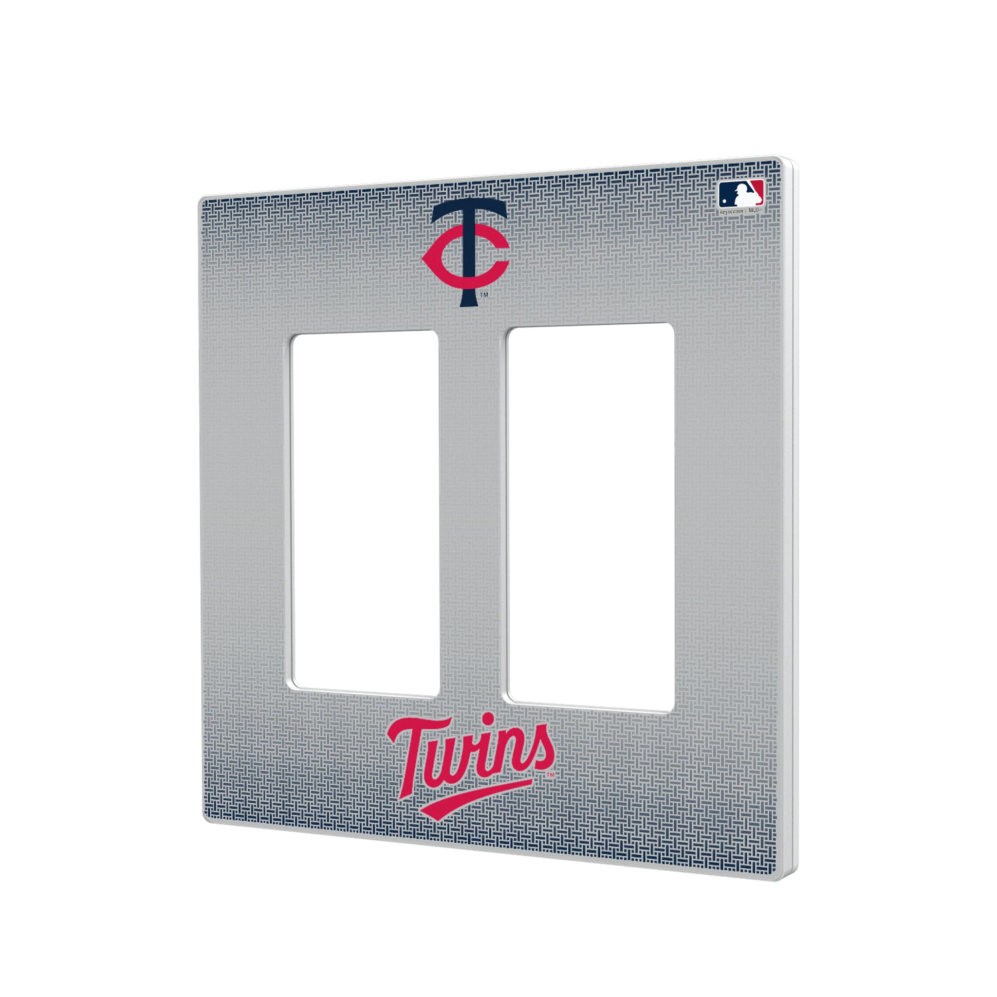 Minnesota Twins Linen Hidden-Screw Light Switch Plate#Style_Double Rocker
