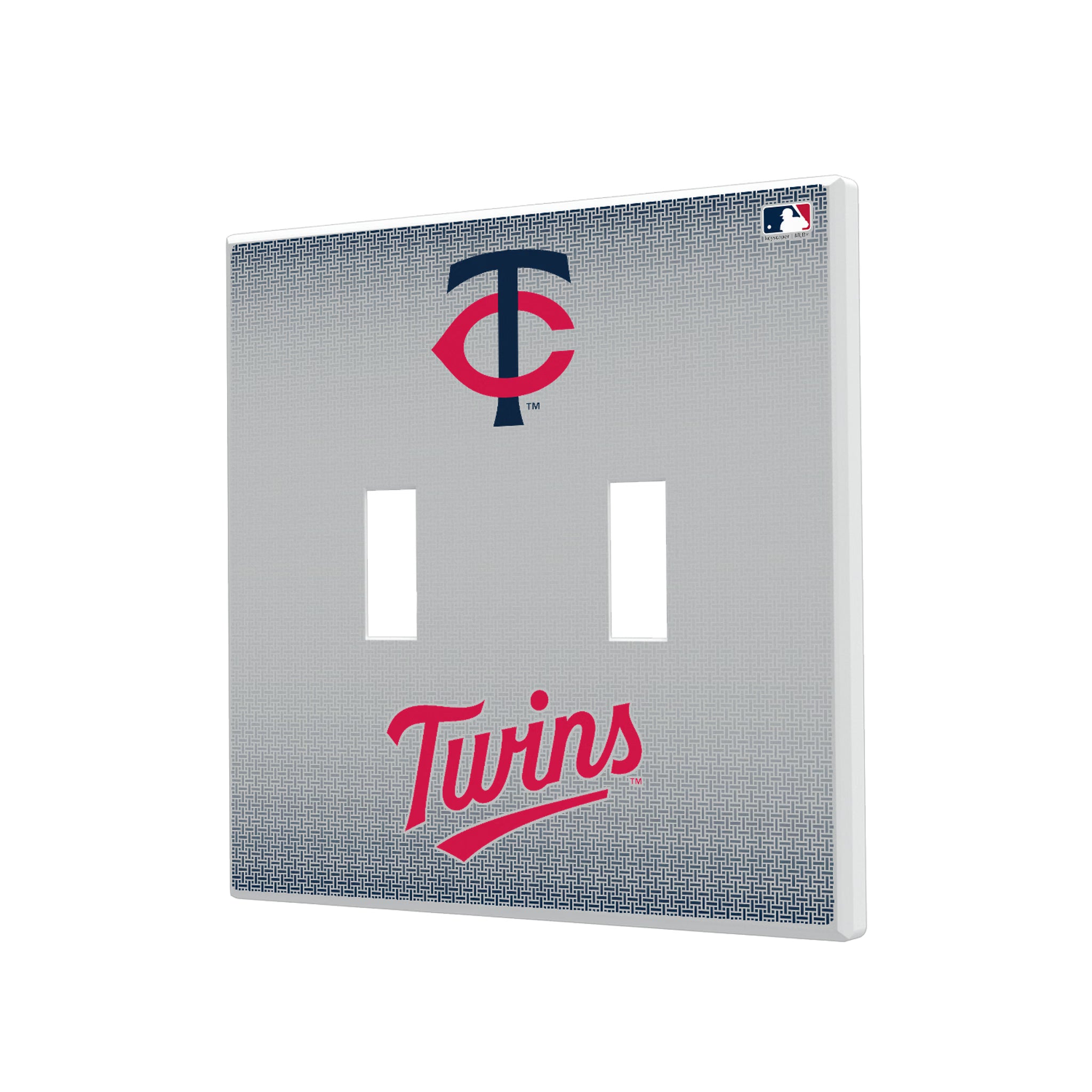 Minnesota Twins Linen Hidden-Screw Light Switch Plate#Style_Double Toggle