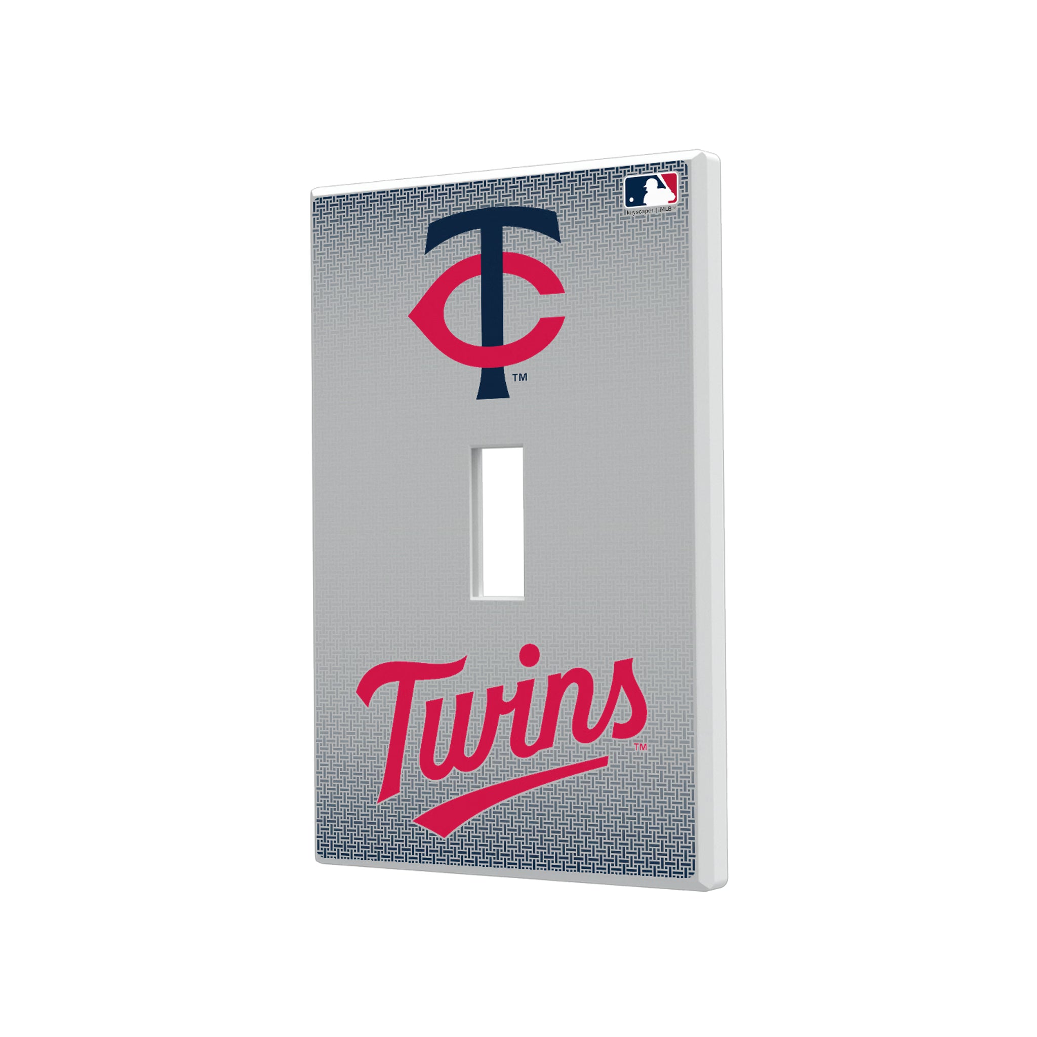 Minnesota Twins Linen Hidden-Screw Light Switch Plate#Style_Single Toggle