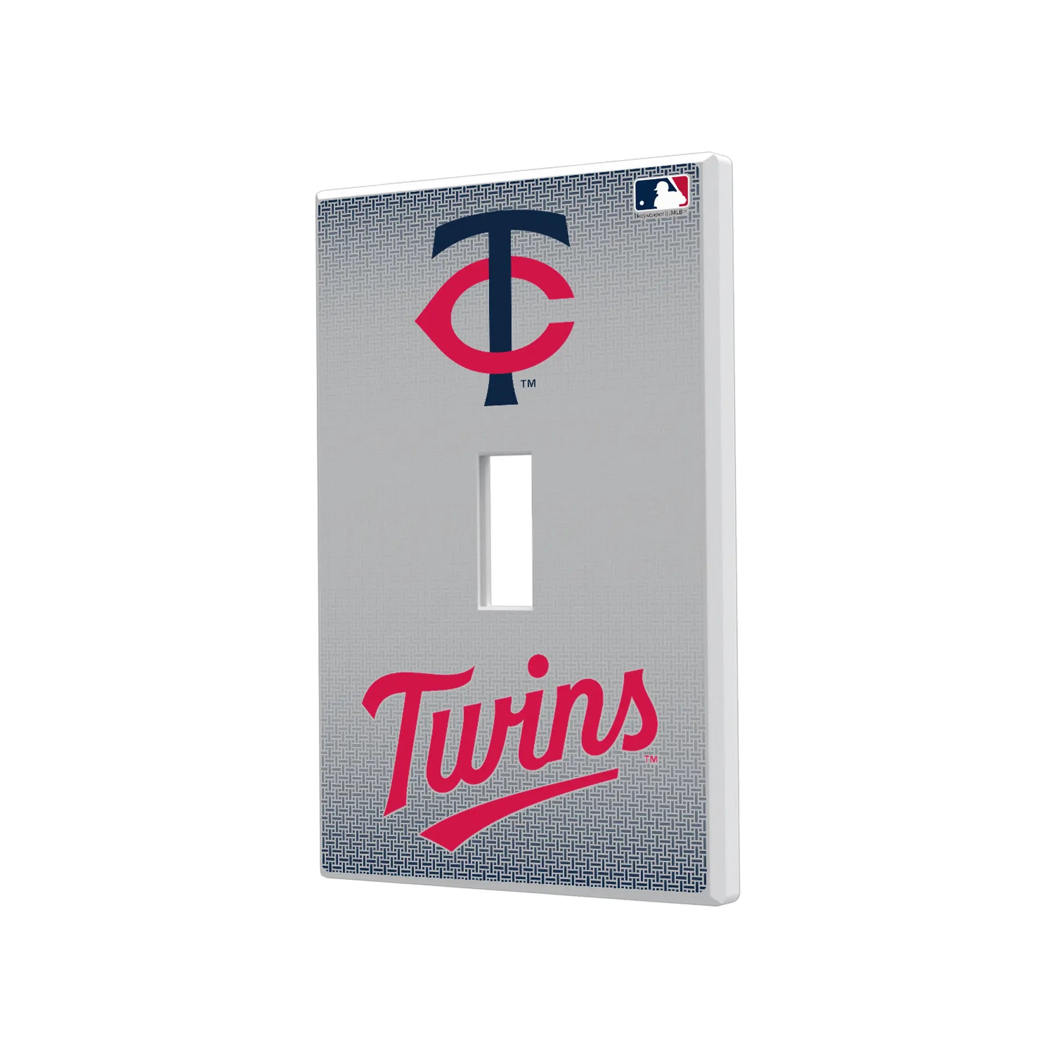 Minnesota Twins Linen Hidden-Screw Light Switch Plate#Style_Single Toggle