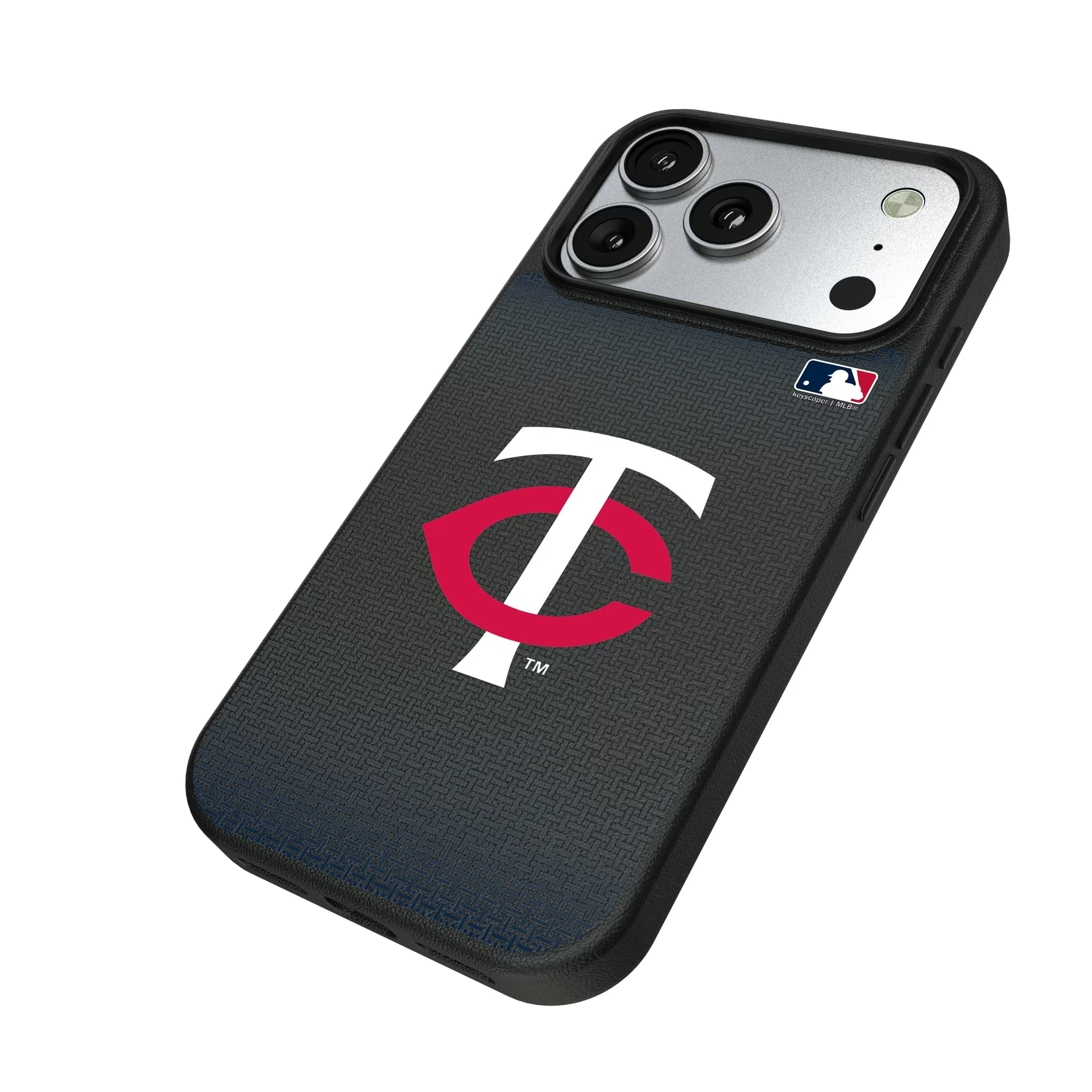Minnesota Twins Linen iPhone MagSafe Compatible Phone Case for Apple iPhone - Isometric View#Device_iPhone 17 Pro