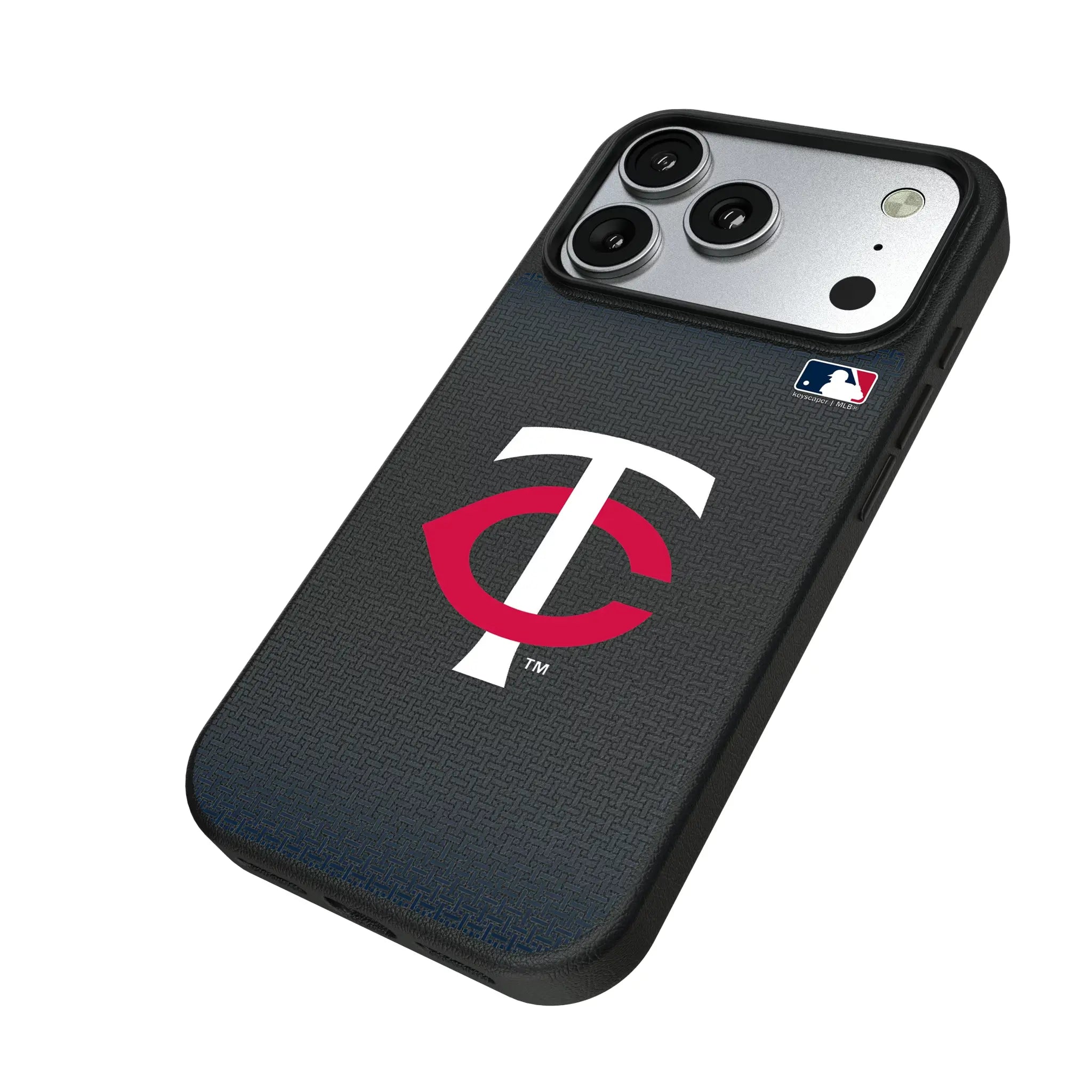 Minnesota Twins Linen iPhone MagSafe Compatible Phone Case for Apple iPhone - Isometric View#Device_iPhone 17 Pro