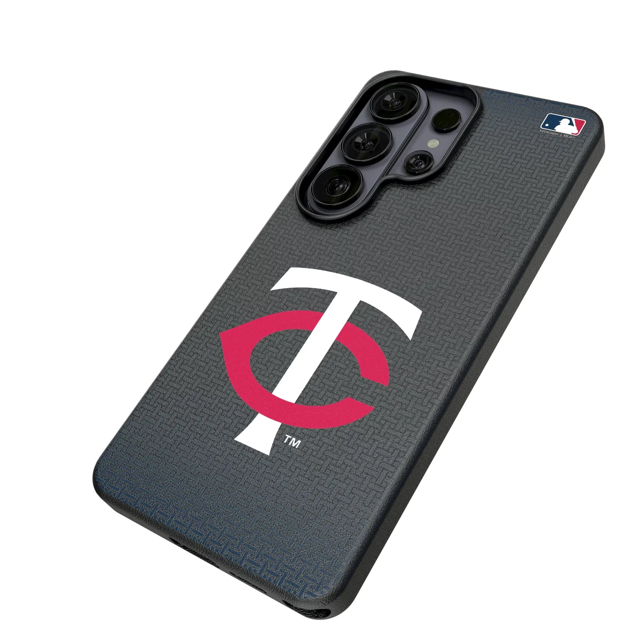 Minnesota Twins Linen Galaxy MagSafe Compatible Phone Case for Samsung Galaxy - Isometric View#Device_Galaxy S26 Ultra
