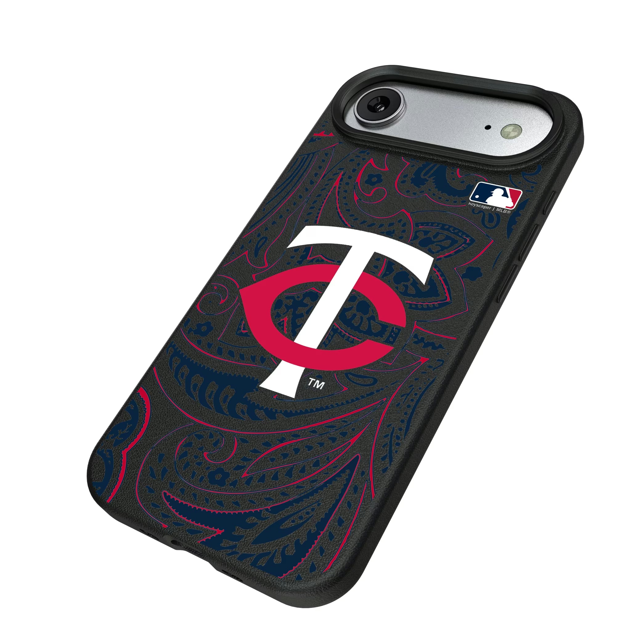 Minnesota Twins Paisley iPhone MagSafe Compatible Phone Case for Apple iPhone - Isometric View#Device_iPhone Air