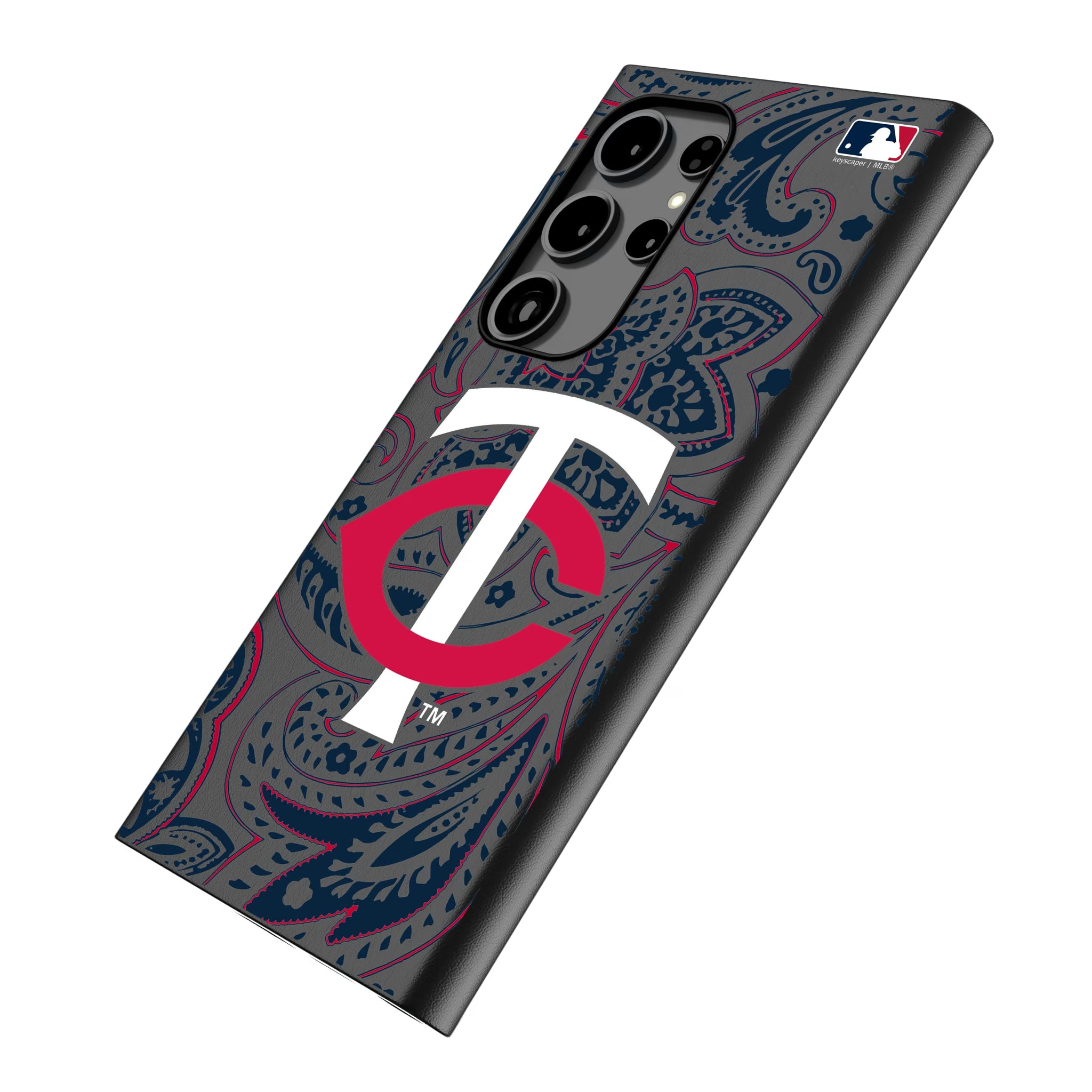 Minnesota Twins Paisley Galaxy MagSafe Compatible Phone Case for Samsung Galaxy - Isometric View