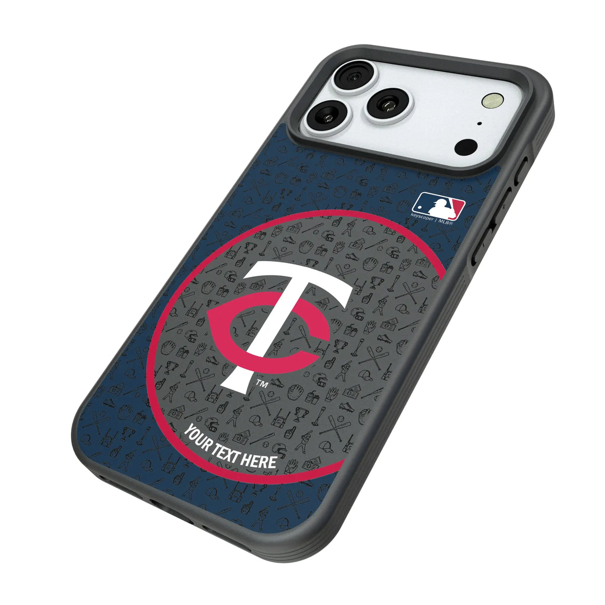 Minnesota Twins Personalized Circle iPhone Bump Phone Case for Apple iPhone - Isometric View#Device_iPhone 18 Pro Max