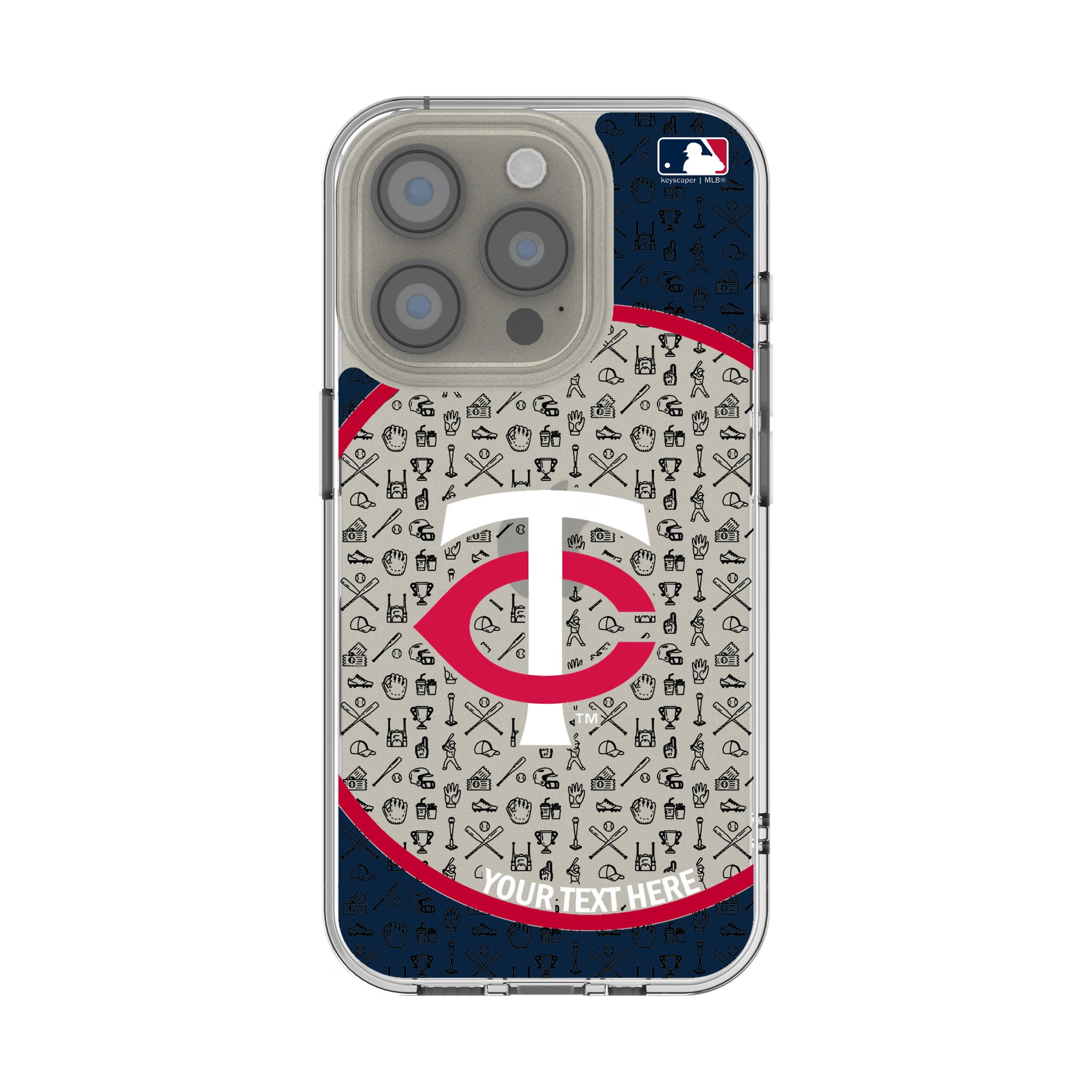 Minnesota Twins Personalized Circle iPhone Clear Phone Case for Apple iPhone