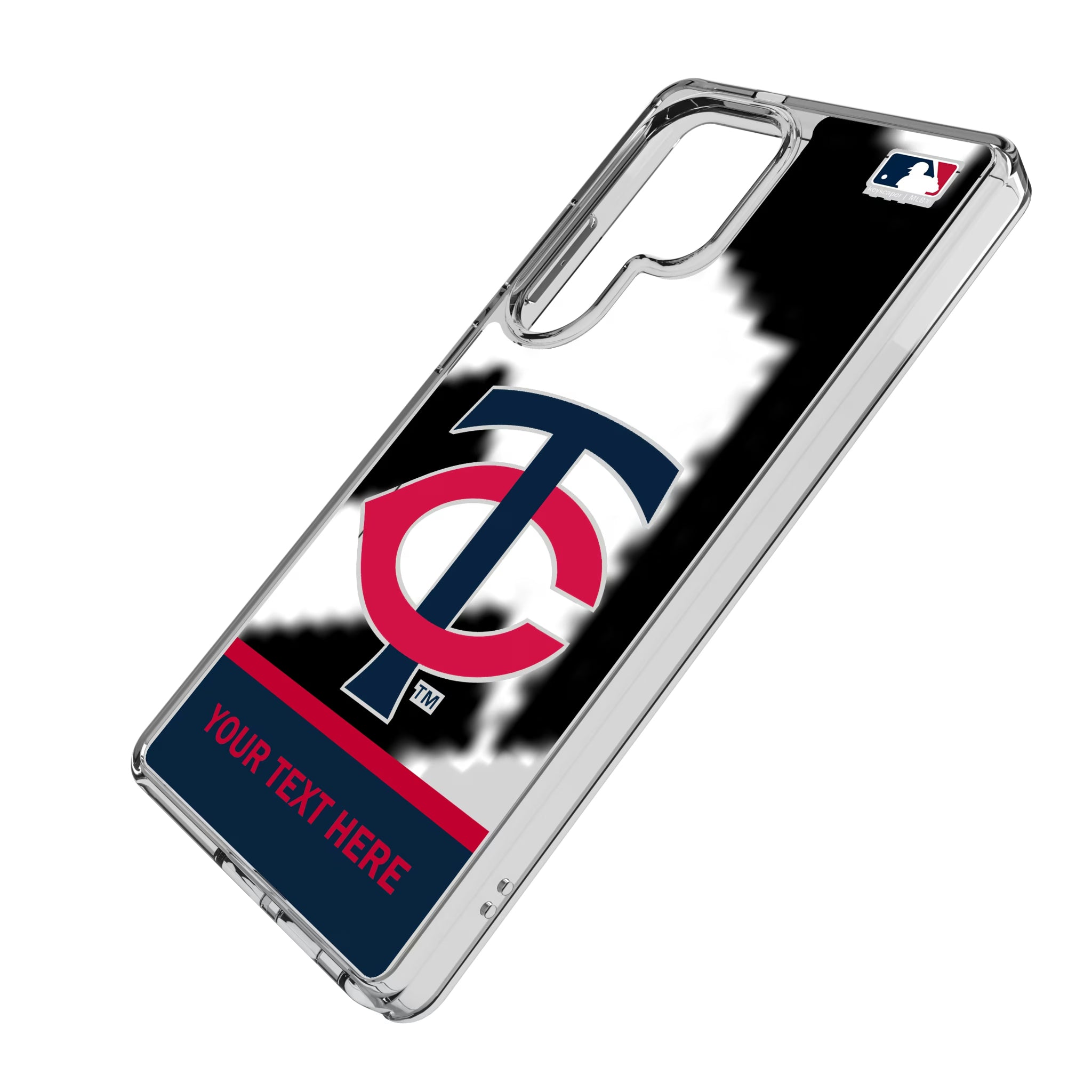 Minnesota Twins Personalized EndZone Plus Galaxy Clear Phone Case for Samsung Galaxy - Isometric View