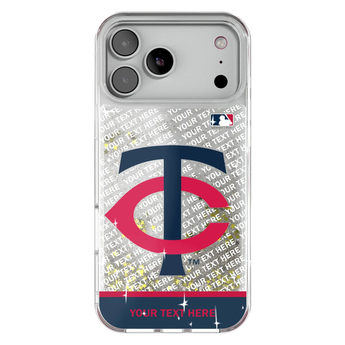 Minnesota Twins Personalized EndZone Plus Glitter Phone Case for Apple iPhone