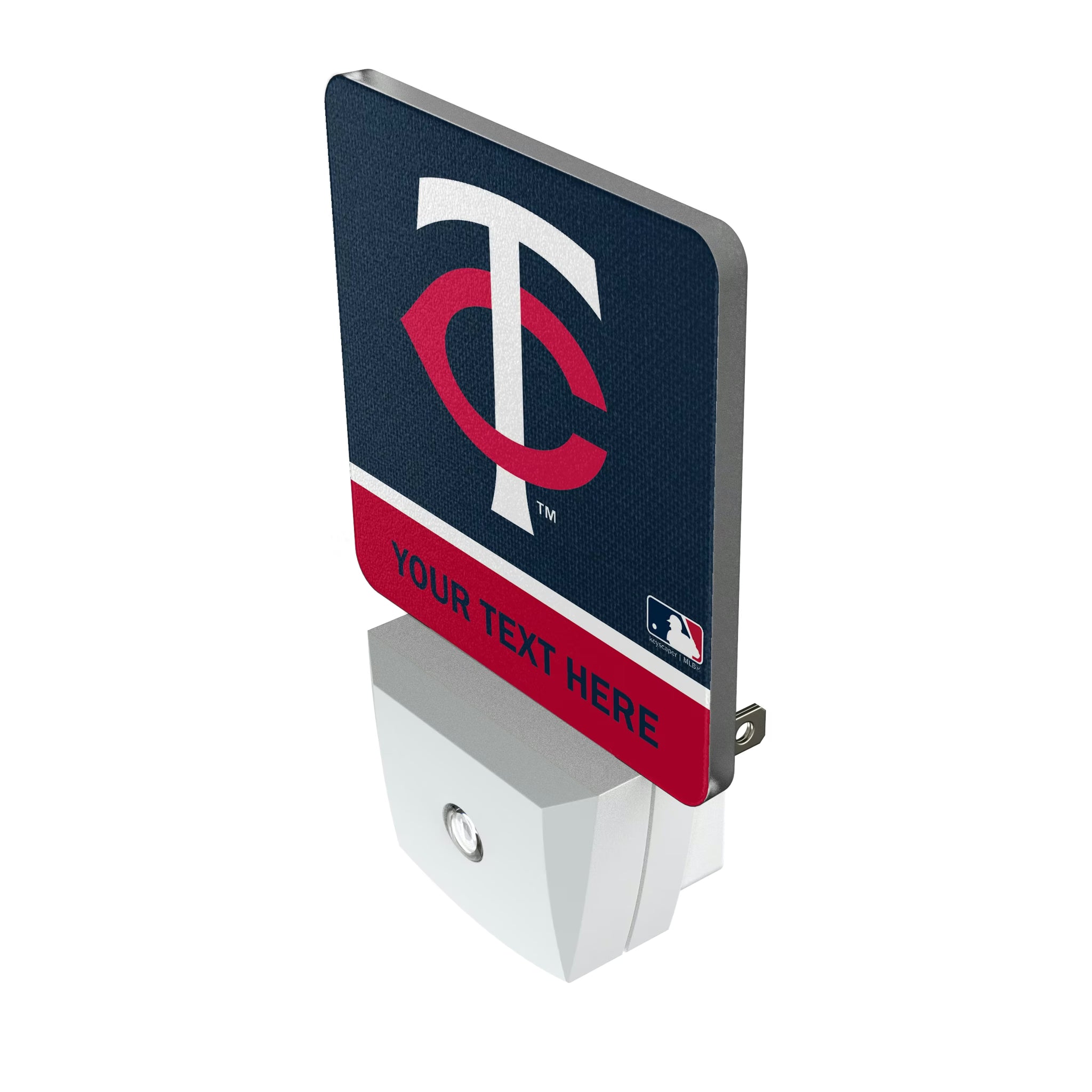 Minnesota Twins Personalized Endzone Solid Night Light 2-Pack - Isometric View