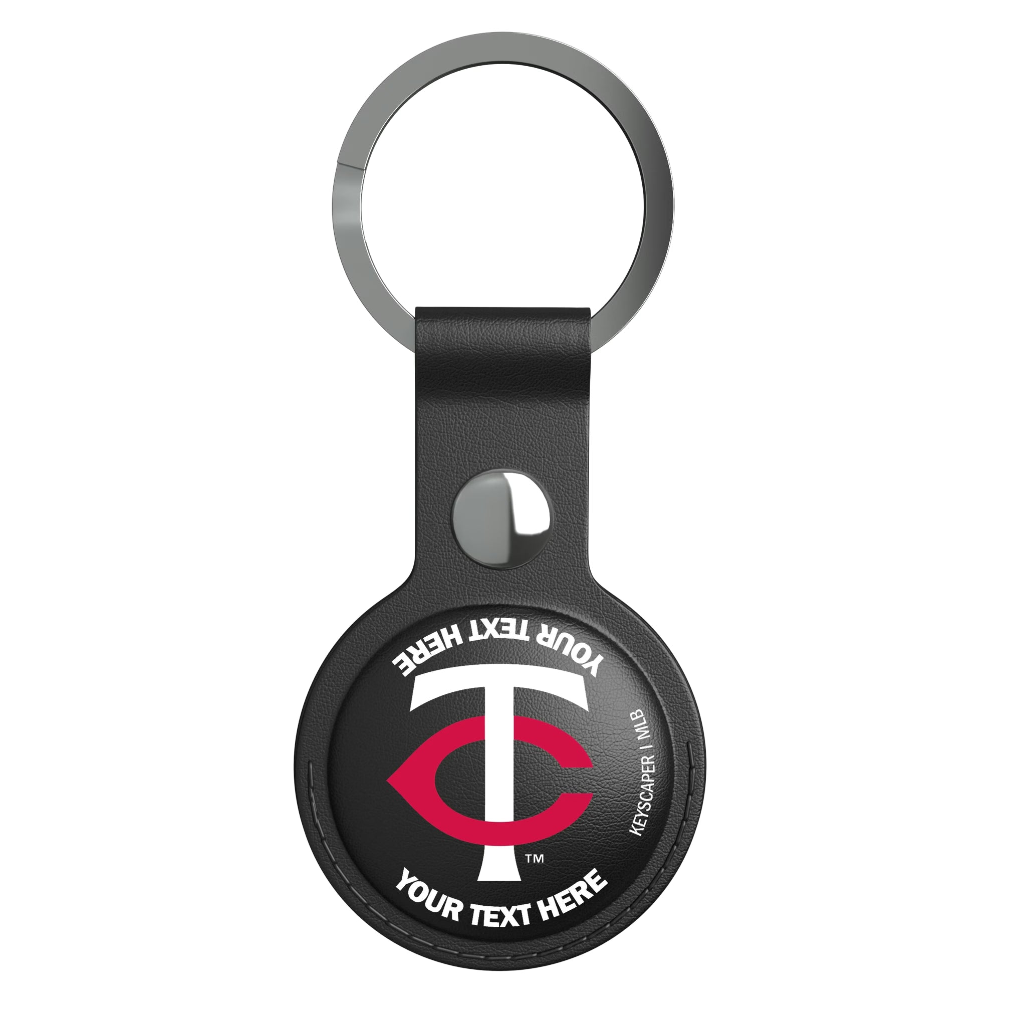Minnesota Twins Personalized Insignia AirTag Black Airtag Holder