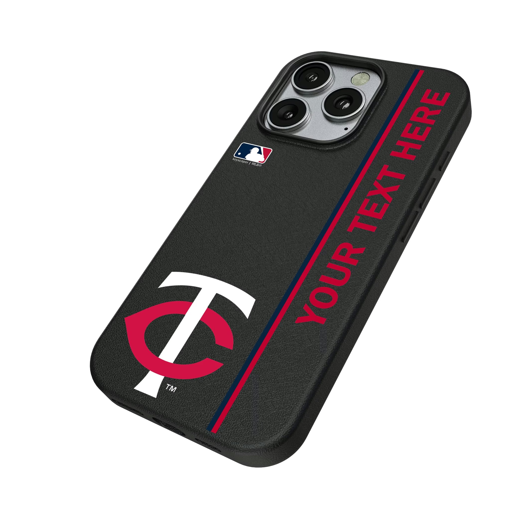 Minnesota Twins Personalized Sidebard iPhone MagSafe Compatible Phone Case for Apple iPhone - Isometric View