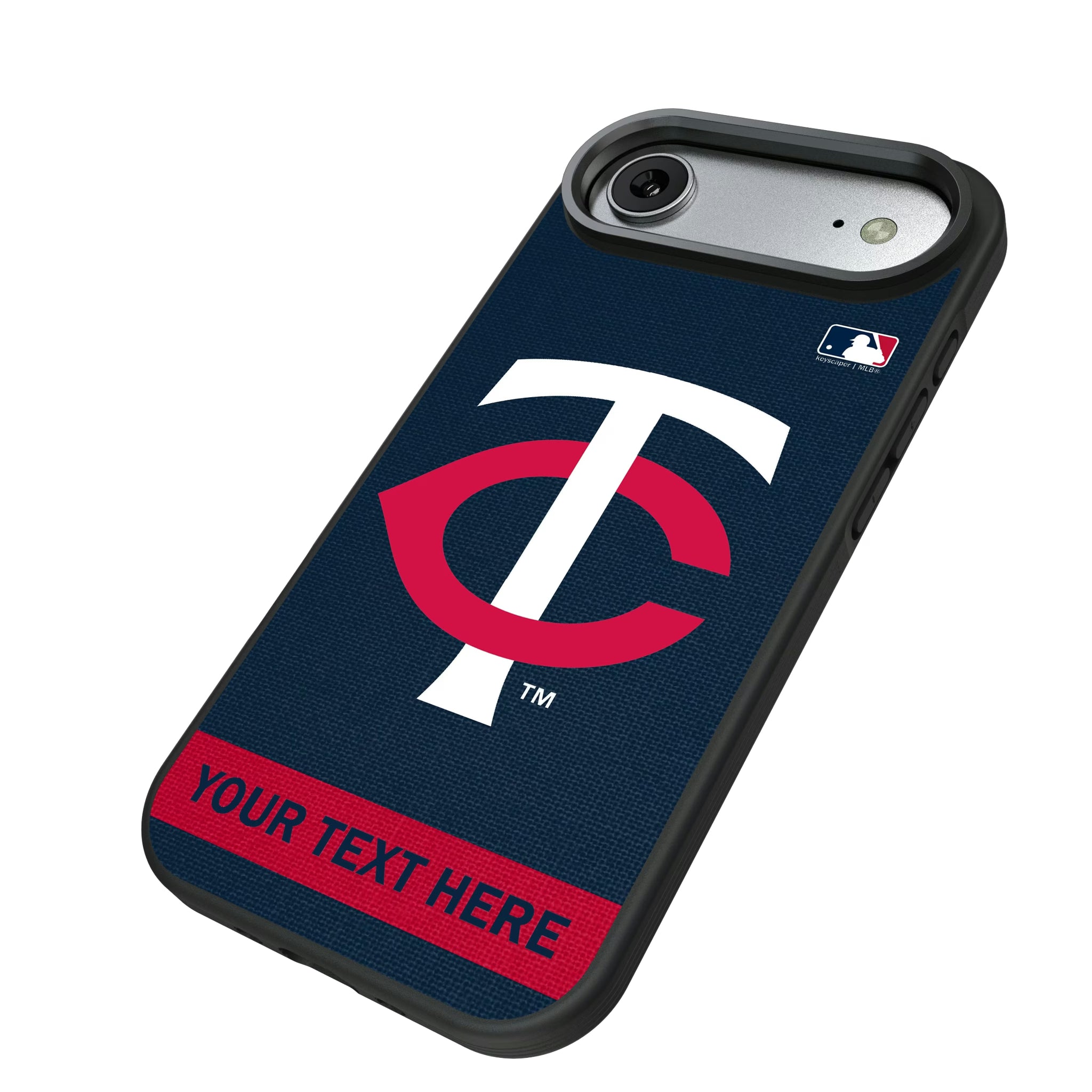 Minnesota Twins Personalized Stripe iPhone Bump Phone Case for Apple iPhone - Isometric View#Device_iPhone Air
