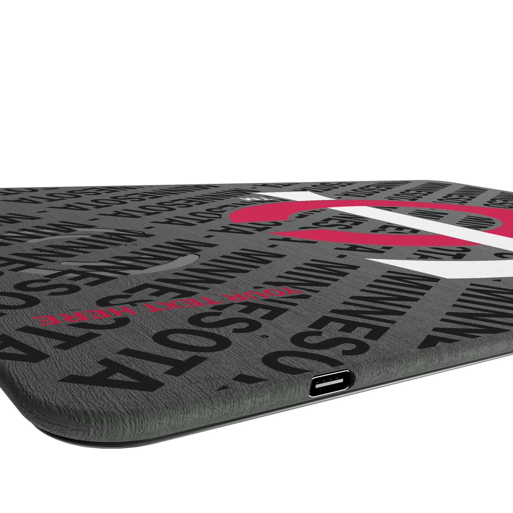 Minnesota Twins Personalized Tilt 15-Watt Wireless Charger and Mouse Pad