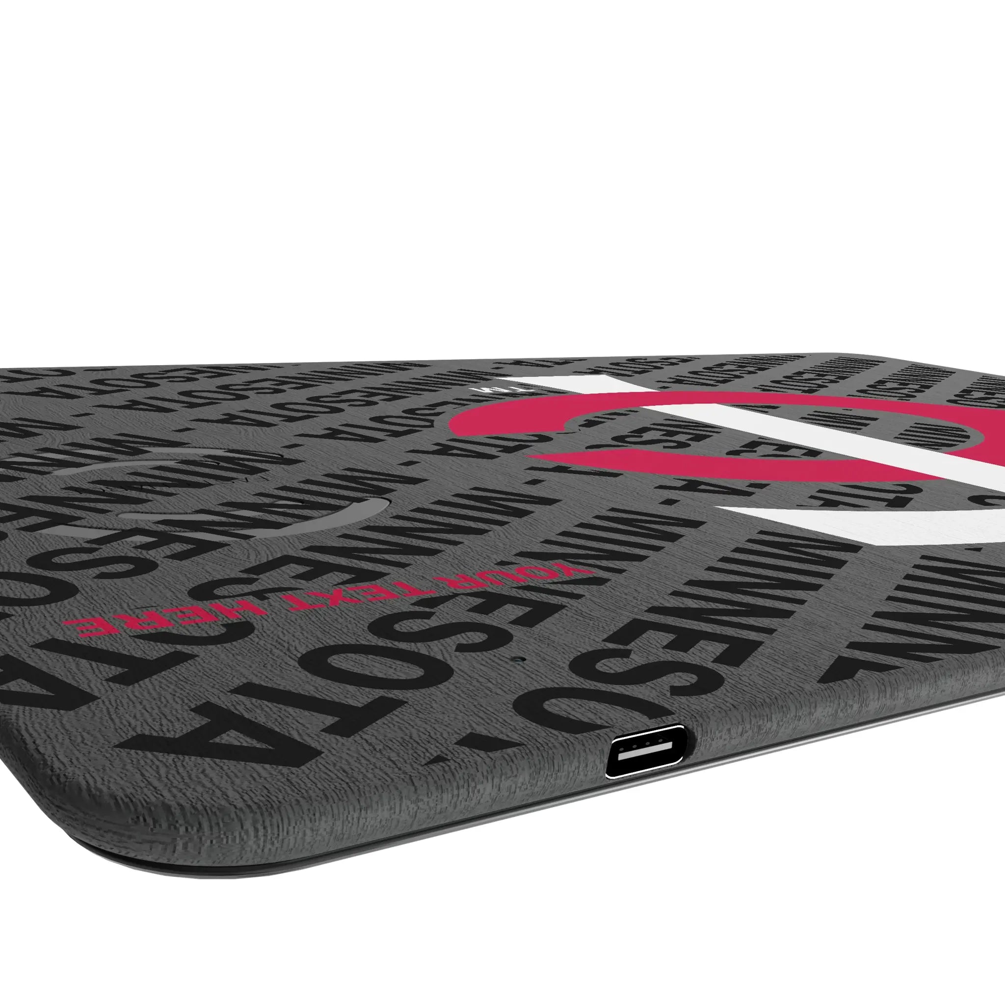 Minnesota Twins Personalized Tilt 15-Watt Wireless Charger and Mouse Pad
