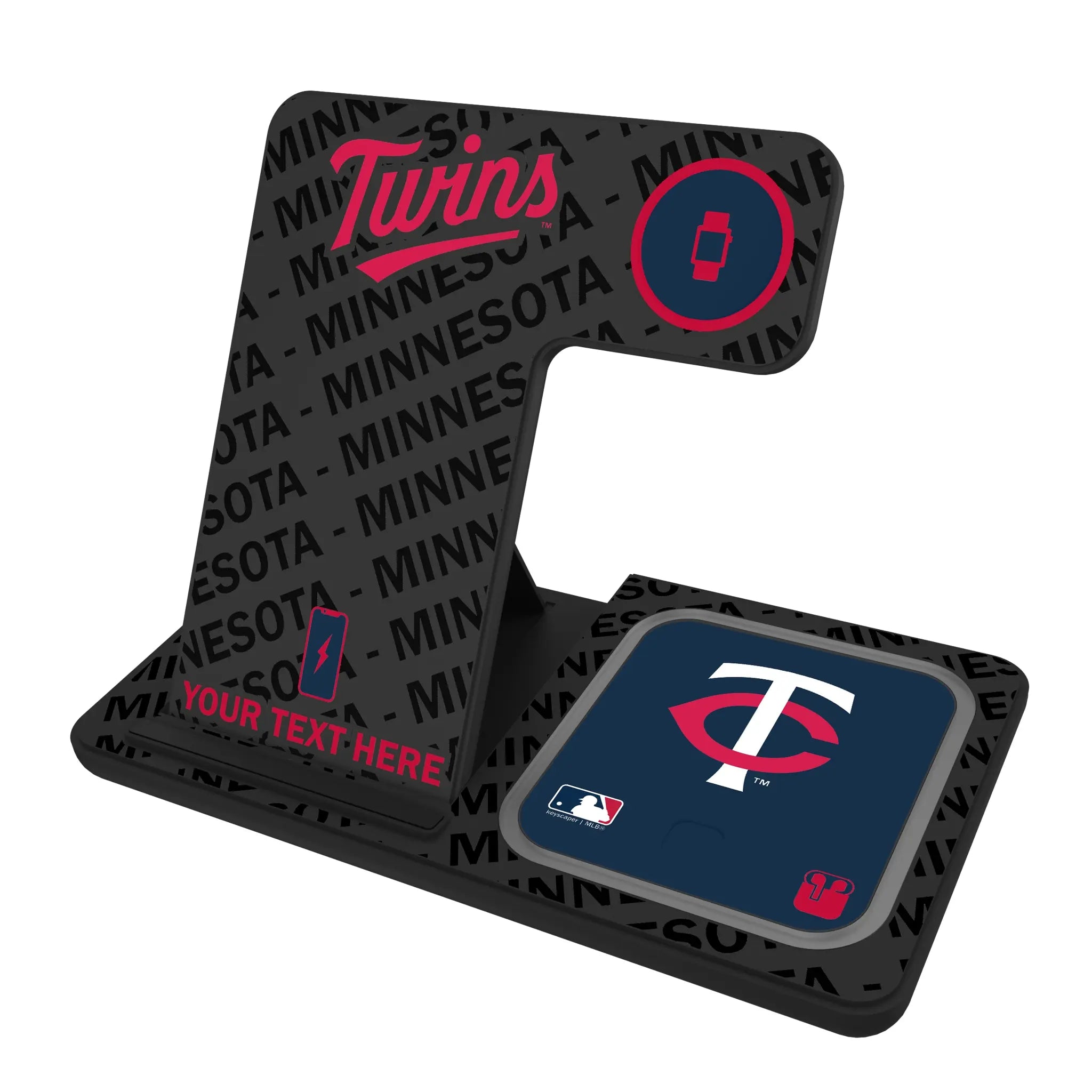 Minnesota Twins Personalized Tilt 3 in 1 Charging Station