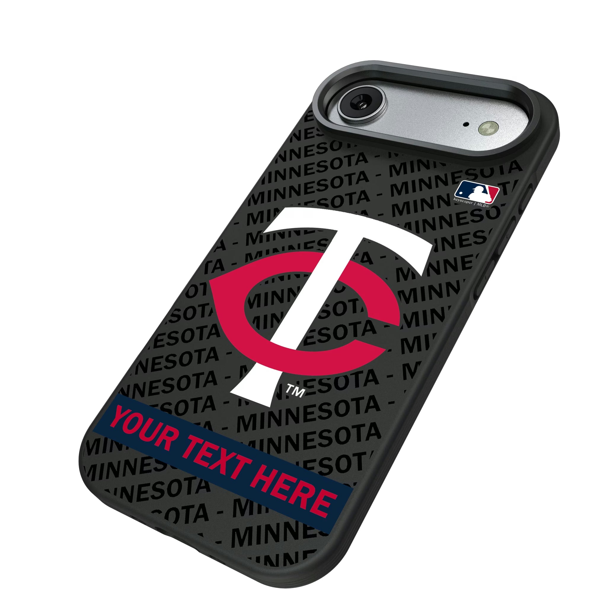 Minnesota Twins Personalized Tilt iPhone Bump Phone Case for Apple iPhone - Isometric View#Device_iPhone Air