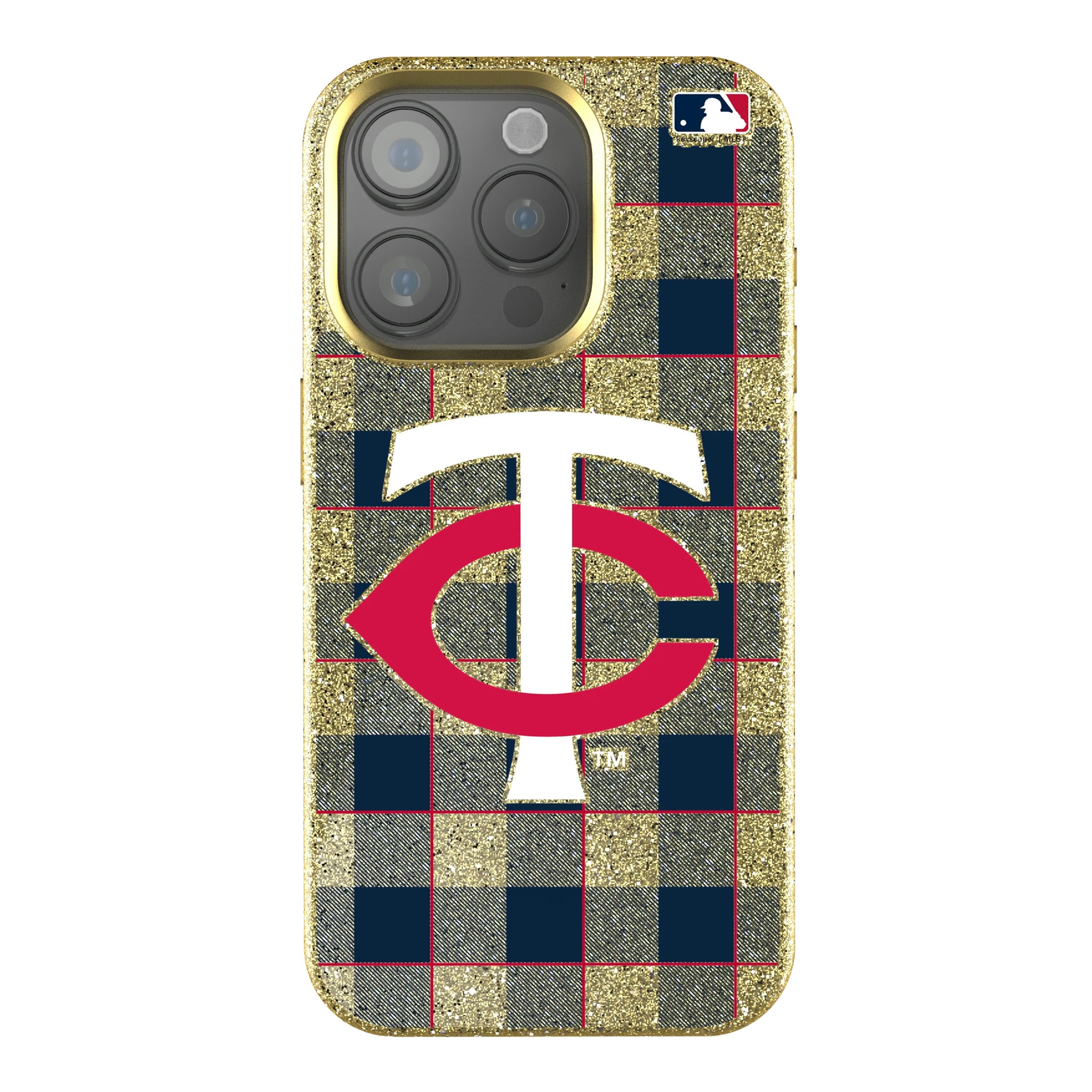Minnesota Twins Plaid iPhone Bling Phone Case for Apple iPhone