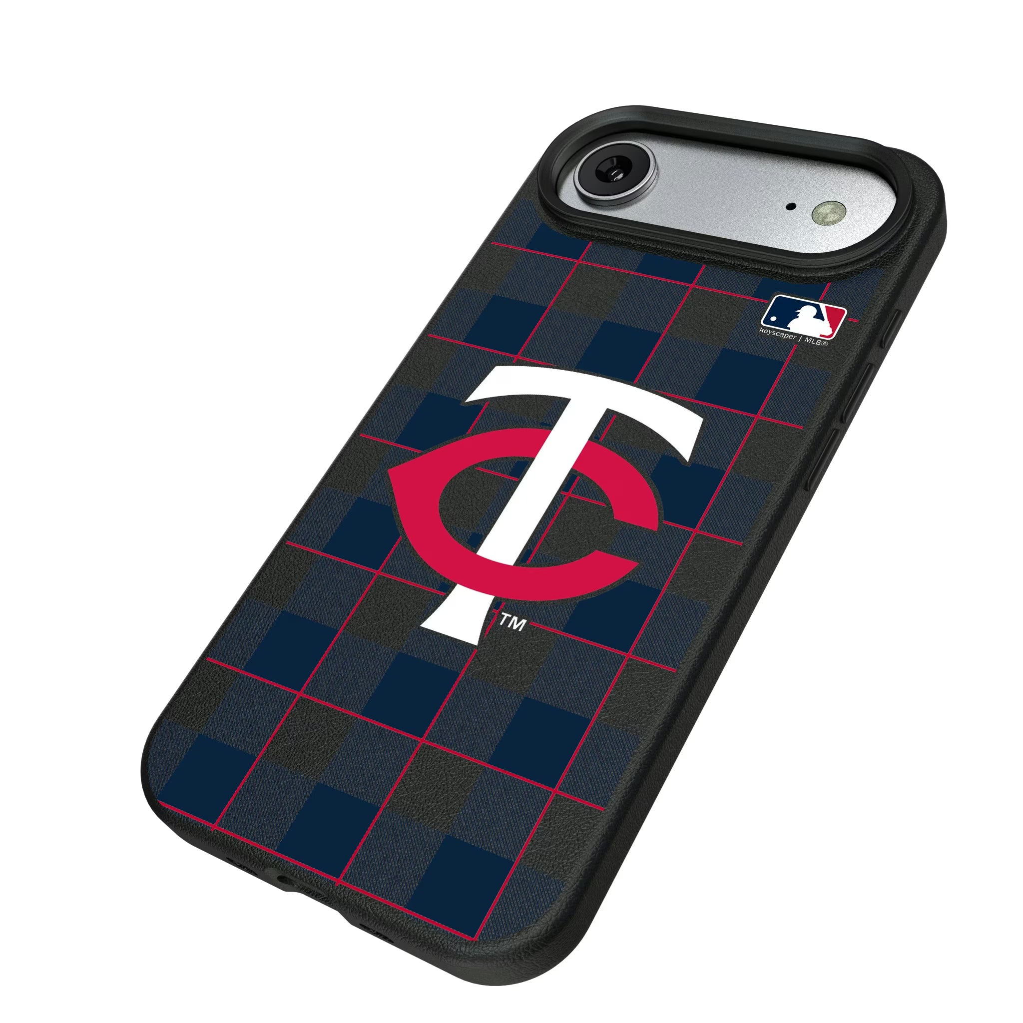 Minnesota Twins Plaid iPhone MagSafe Compatible Phone Case for Apple iPhone - Isometric View#Device_iPhone Air