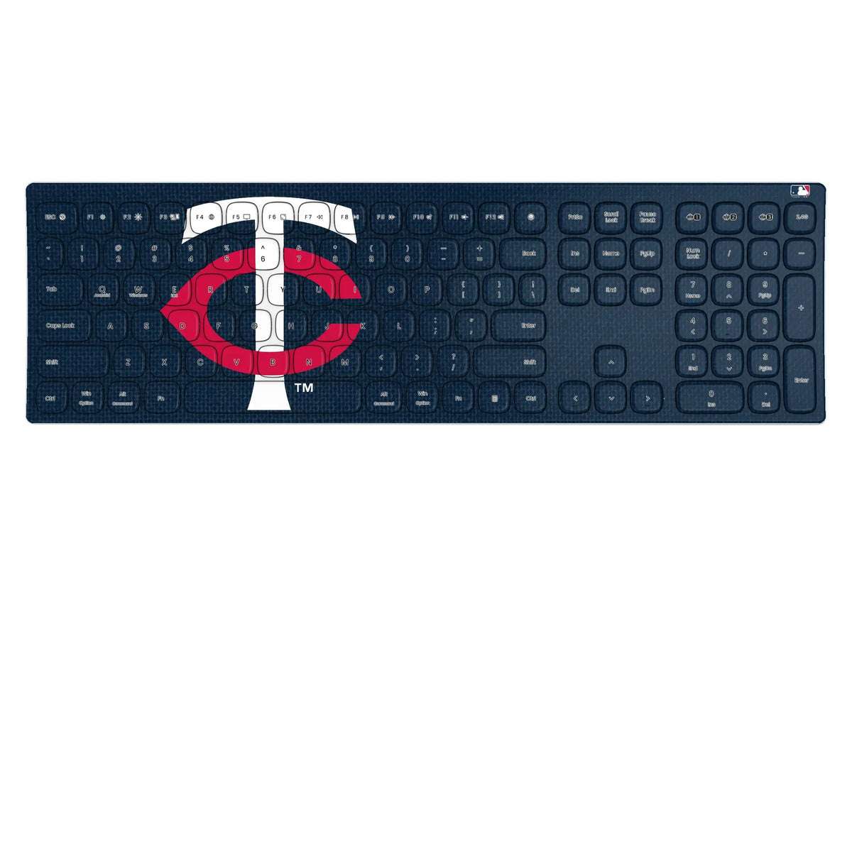 Minnesota Twins Solid KKB605 Curved Wireless Keyboard