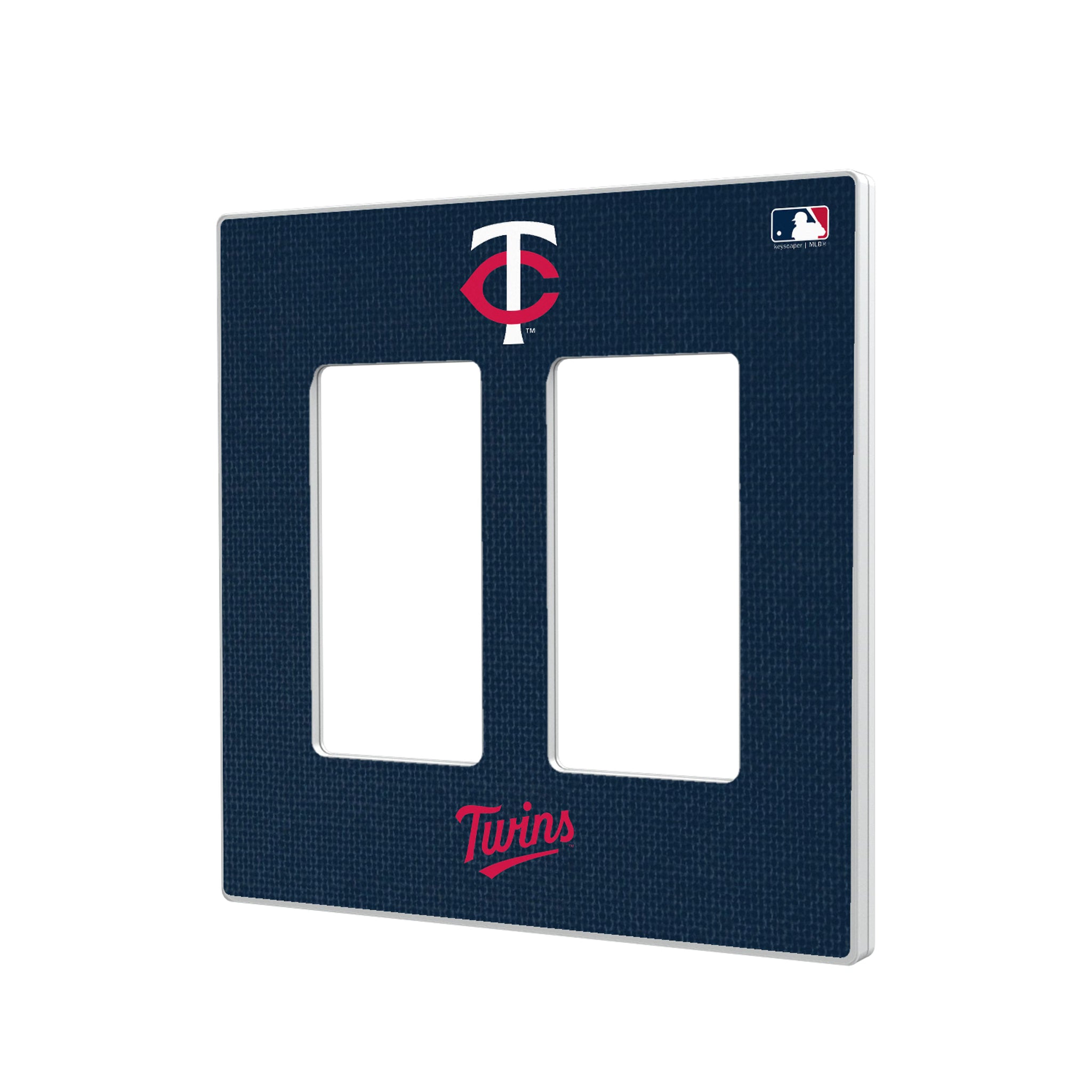 Minnesota Twins Solid Hidden-Screw Light Switch Plate#Style_Double Rocker