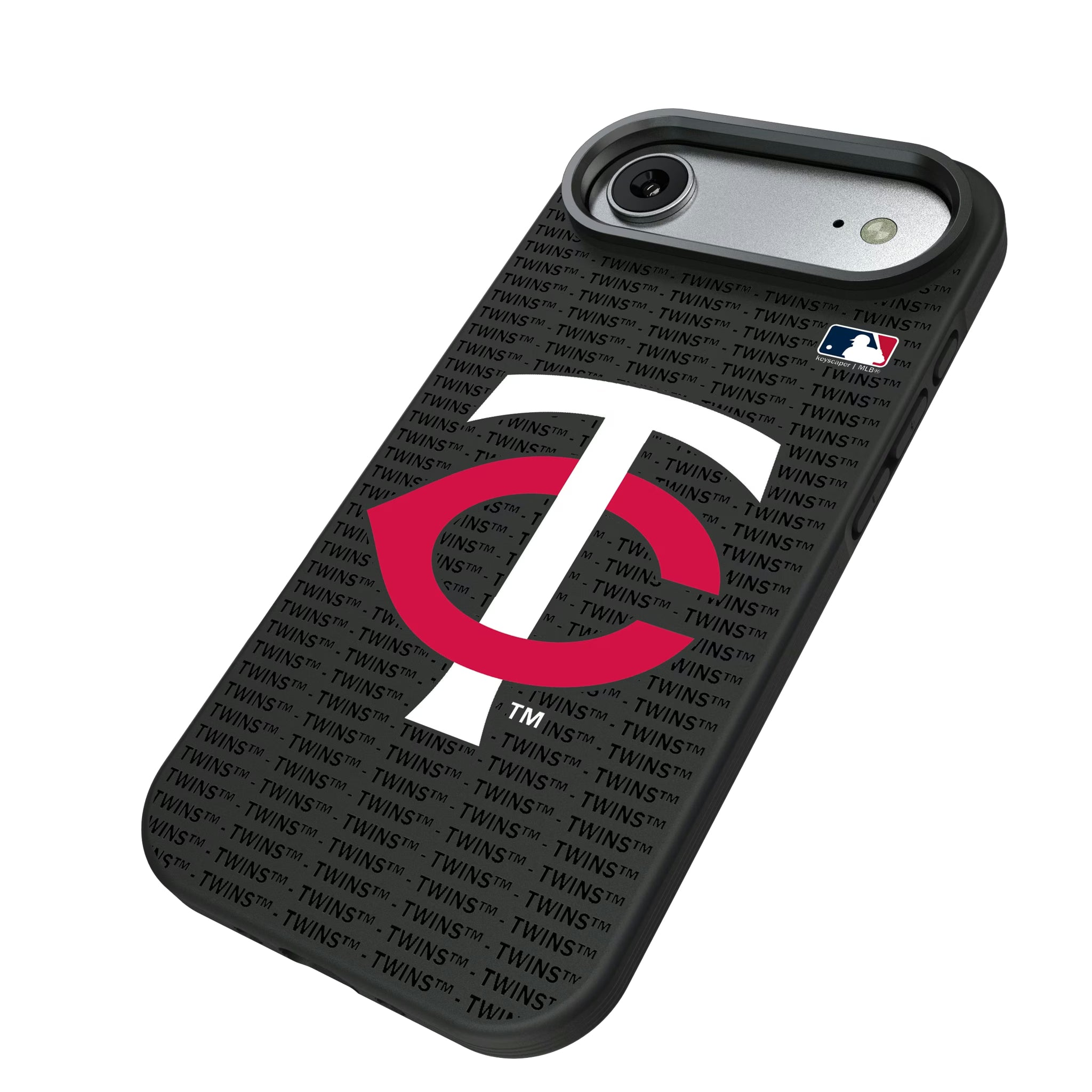 Minnesota Twins Text Backdrop iPhone Bump Phone Case for Apple iPhone - Isometric View#Device_iPhone Air