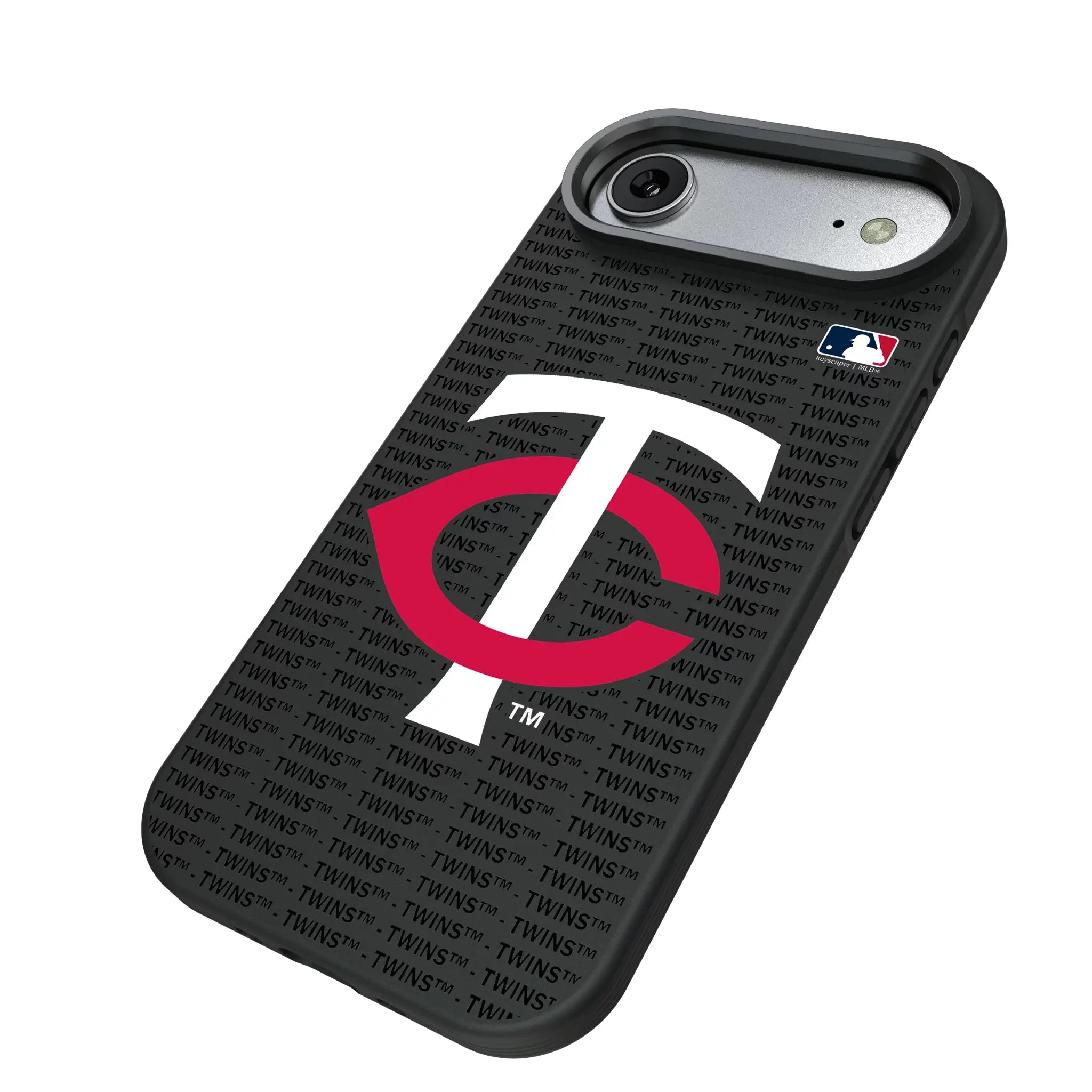 Minnesota Twins Text Backdrop iPhone Bump Phone Case for Apple iPhone - Isometric View#Device_iPhone Air