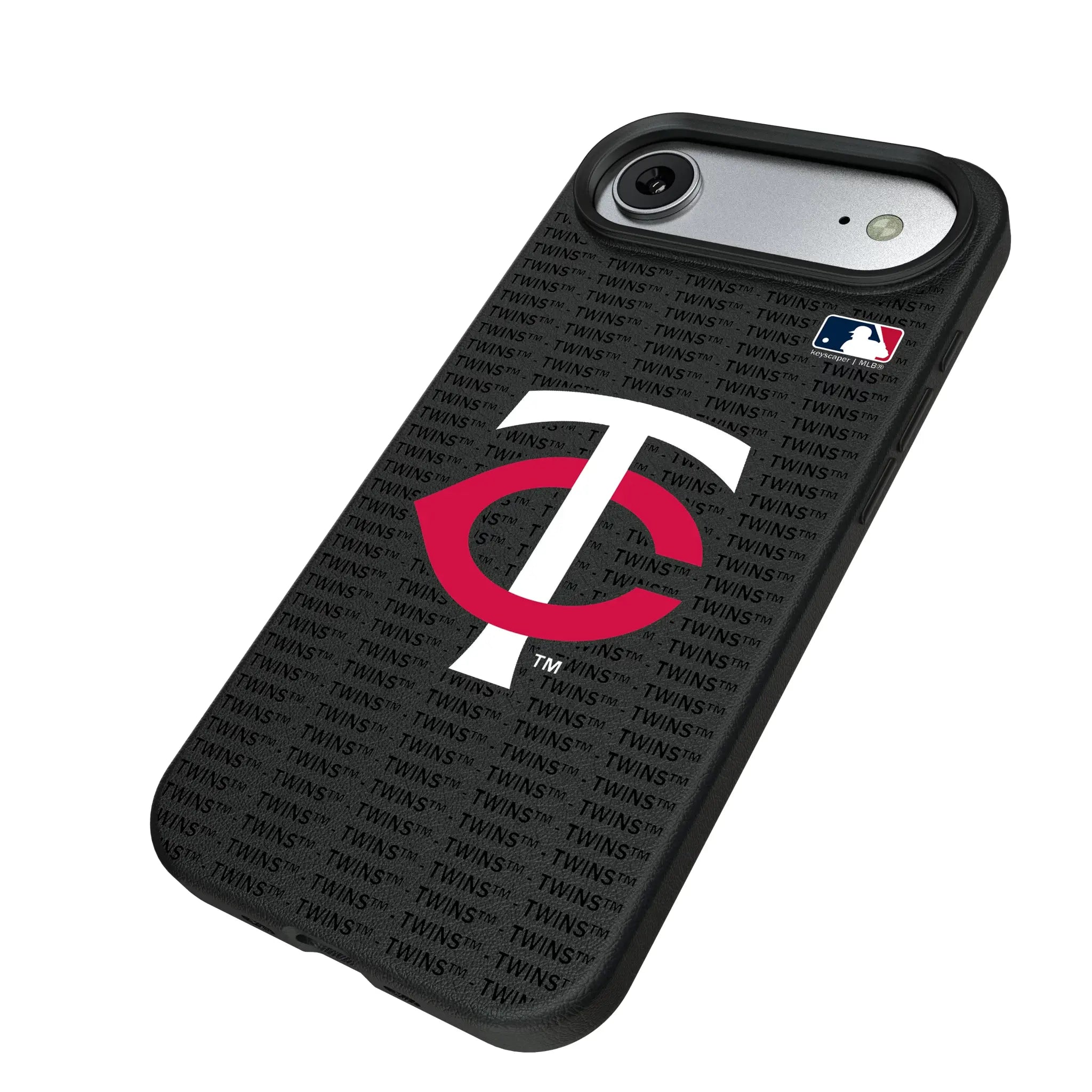 Minnesota Twins Text Backdrop iPhone MagSafe Compatible Phone Case for Apple iPhone - Isometric View#Device_iPhone Air