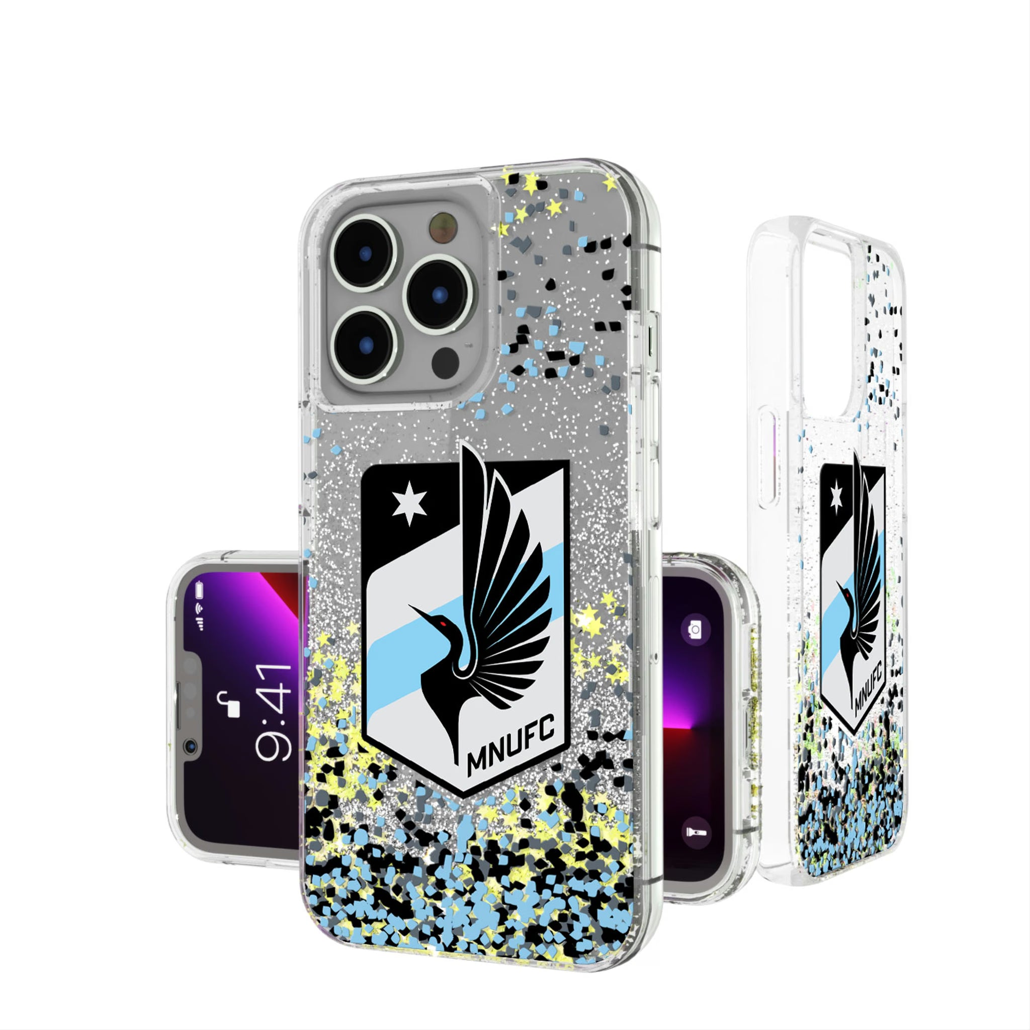 Minnesota United FC Confetti iPhone Glitter Phone Case for Apple iPhone