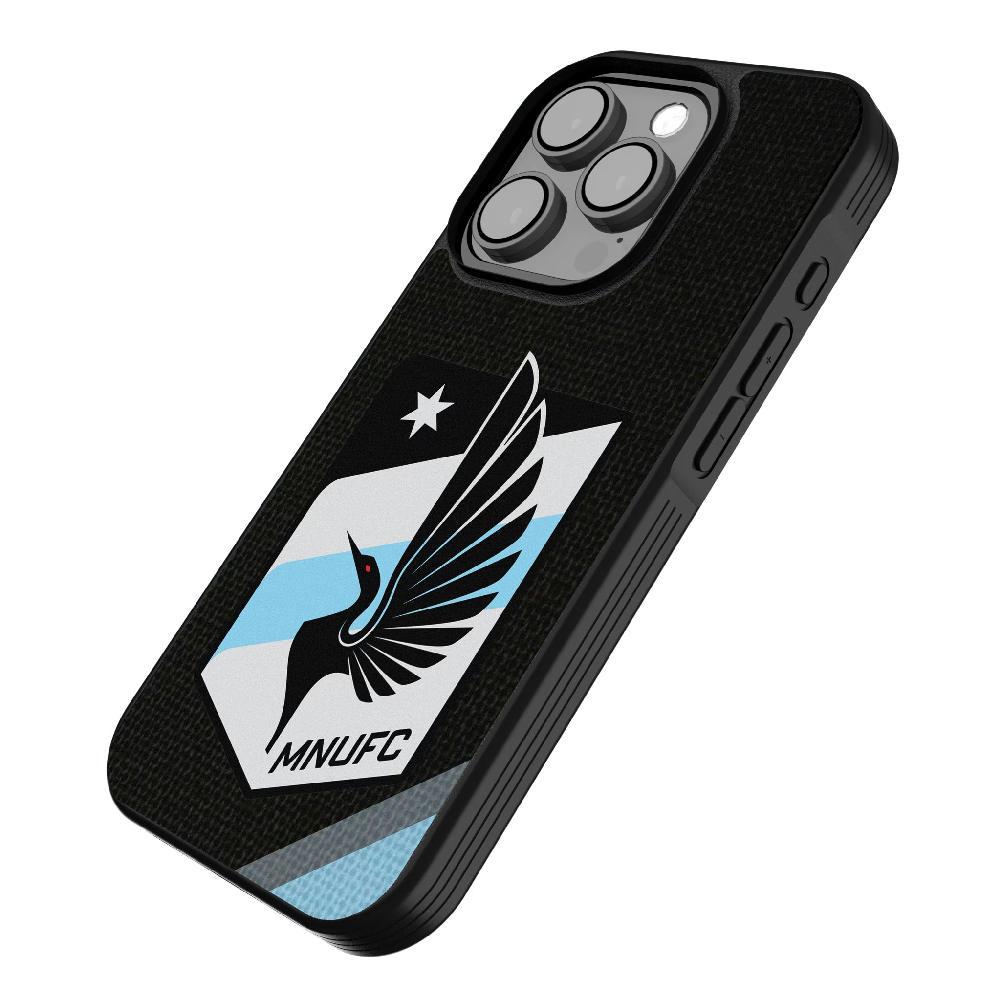 Minnesota United FC Diagonal Stripe iPhone Bump Phone Case for Apple iPhone - Isometric View