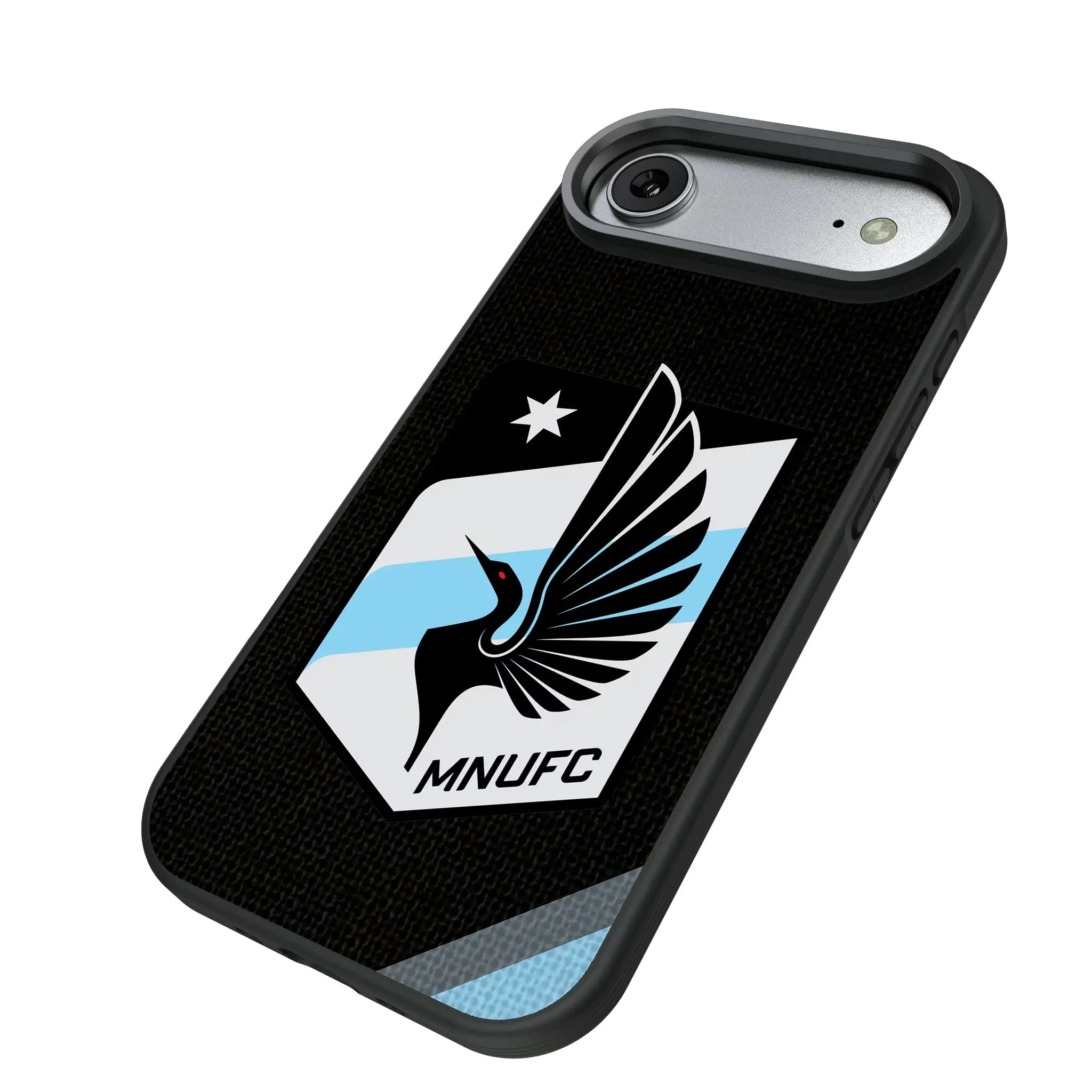 Minnesota United FC Diagonal Stripe iPhone Bump Phone Case for Apple iPhone - Isometric View#Device_iPhone Air
