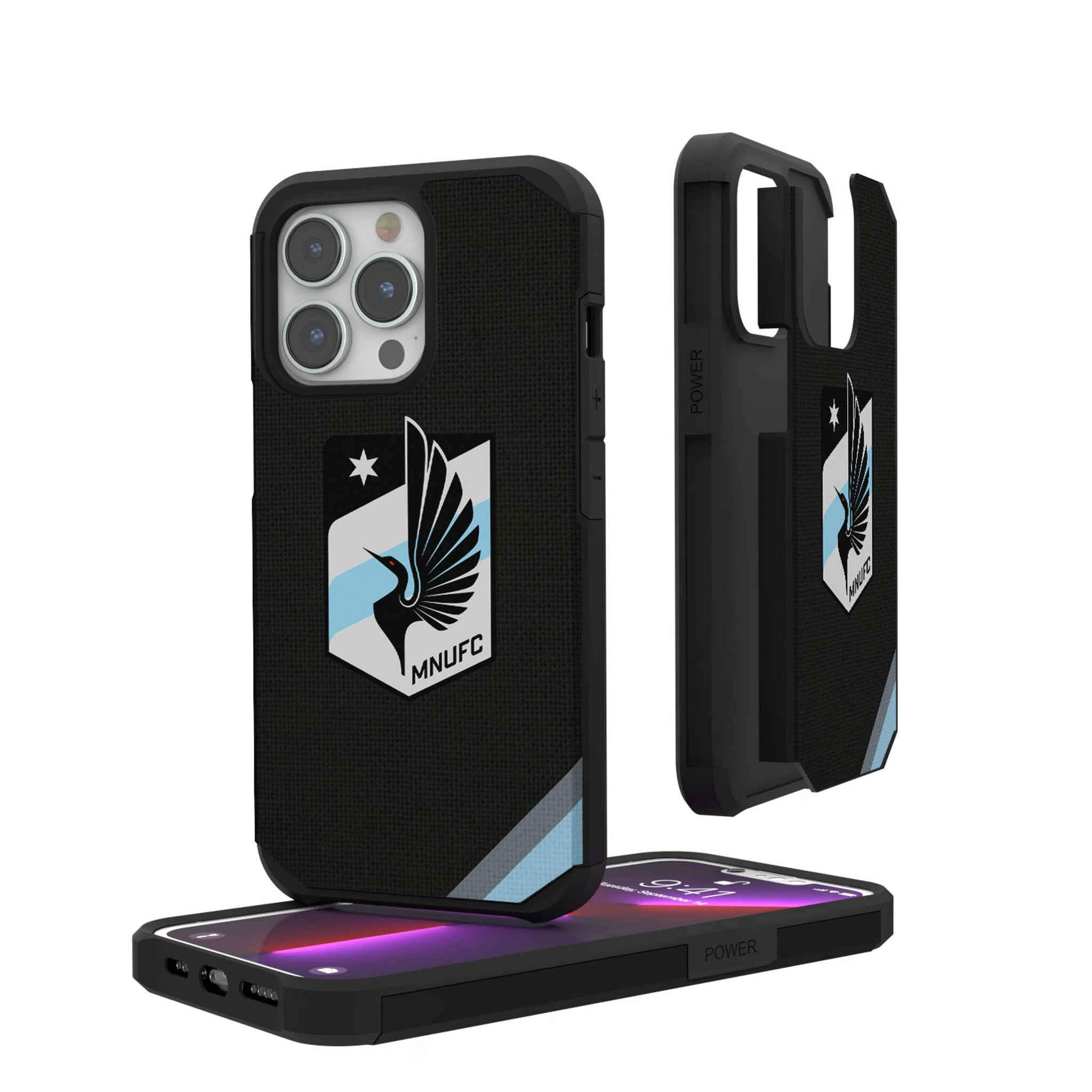 Minnesota United FC Diagonal Stripe iPhone Rugged Phone Case for Apple iPhone