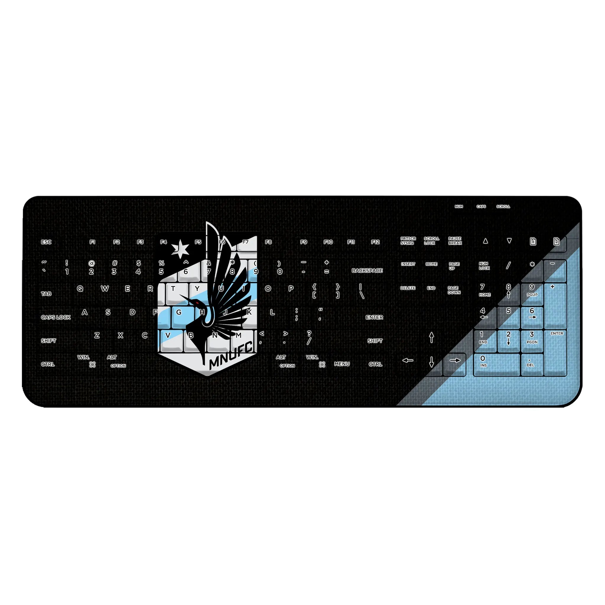 Minnesota United FC Diagonal Stripe Wireless USB Keyboard