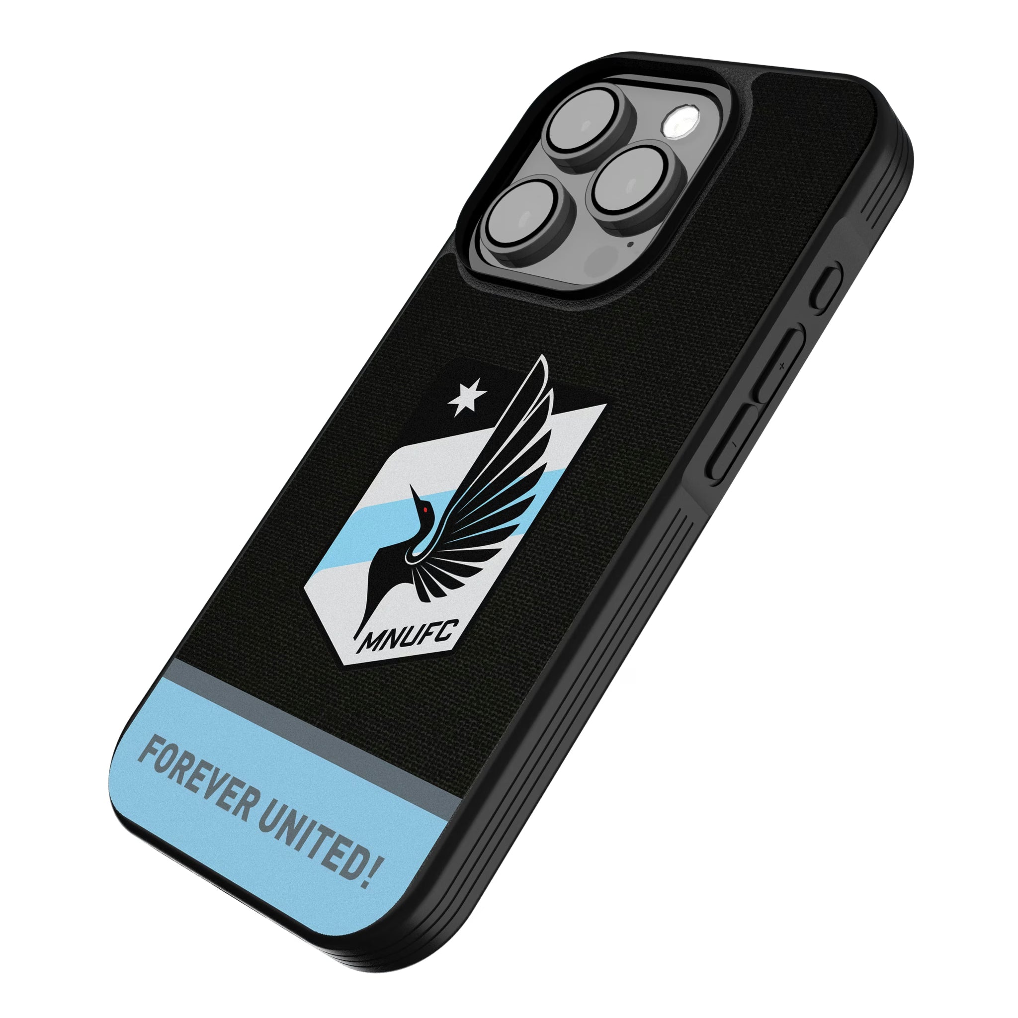 Minnesota United FC Endzone Solid iPhone Bump Phone Case for Apple iPhone - Isometric View