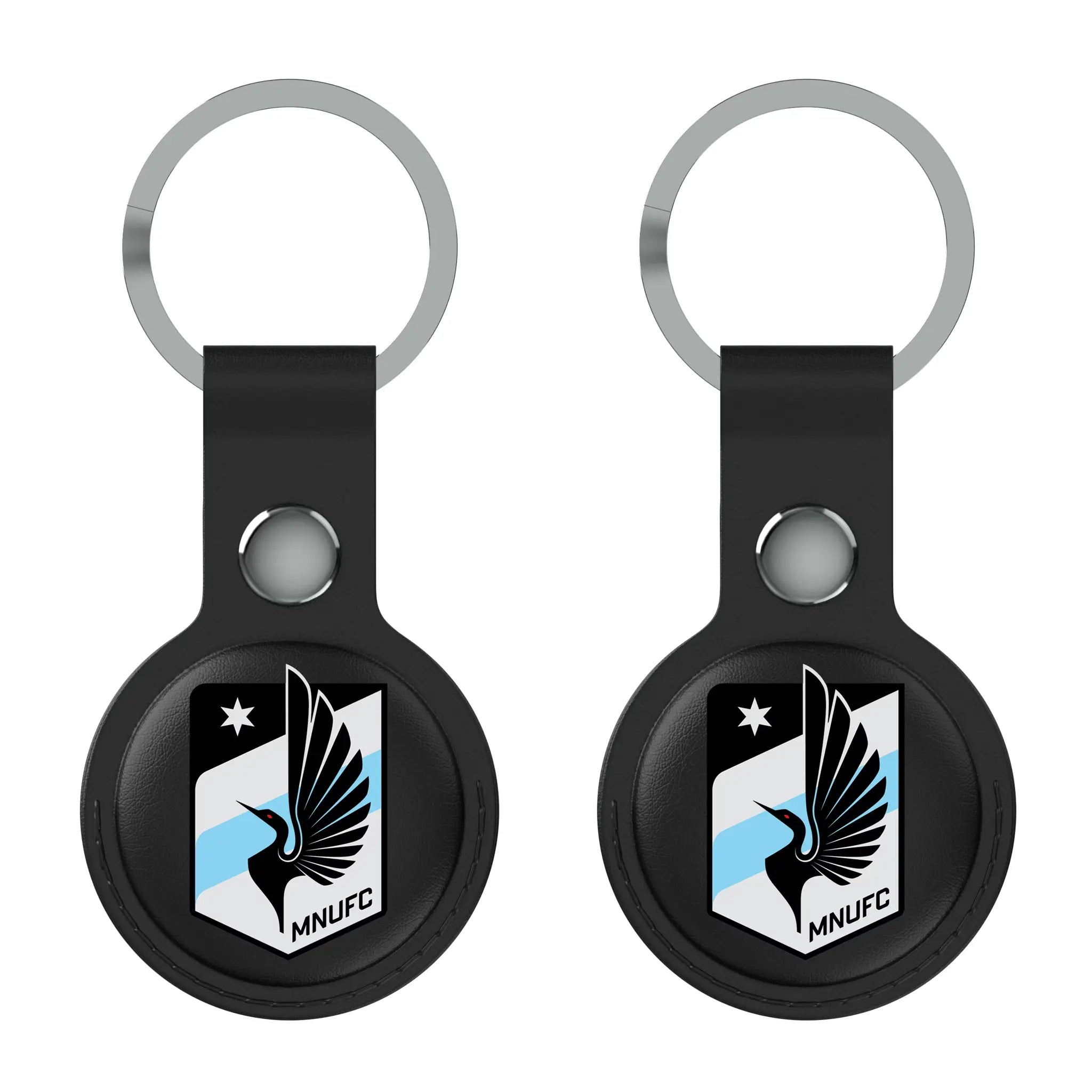 Minnesota United FC Insignia AirTag Black Airtag Holder 2-Pack