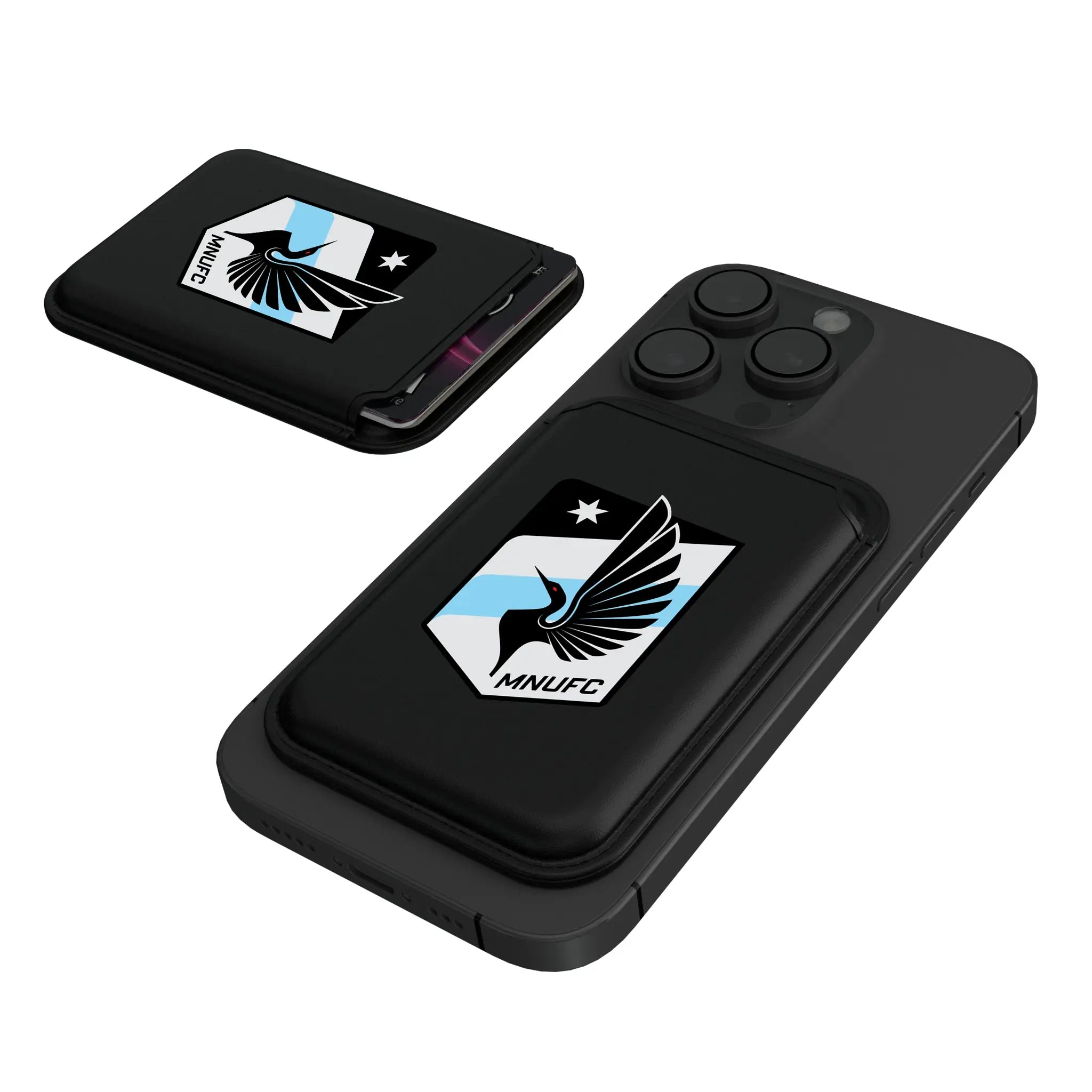 Minnesota United FC Insignia Black Magnetic Credit Card Wallet