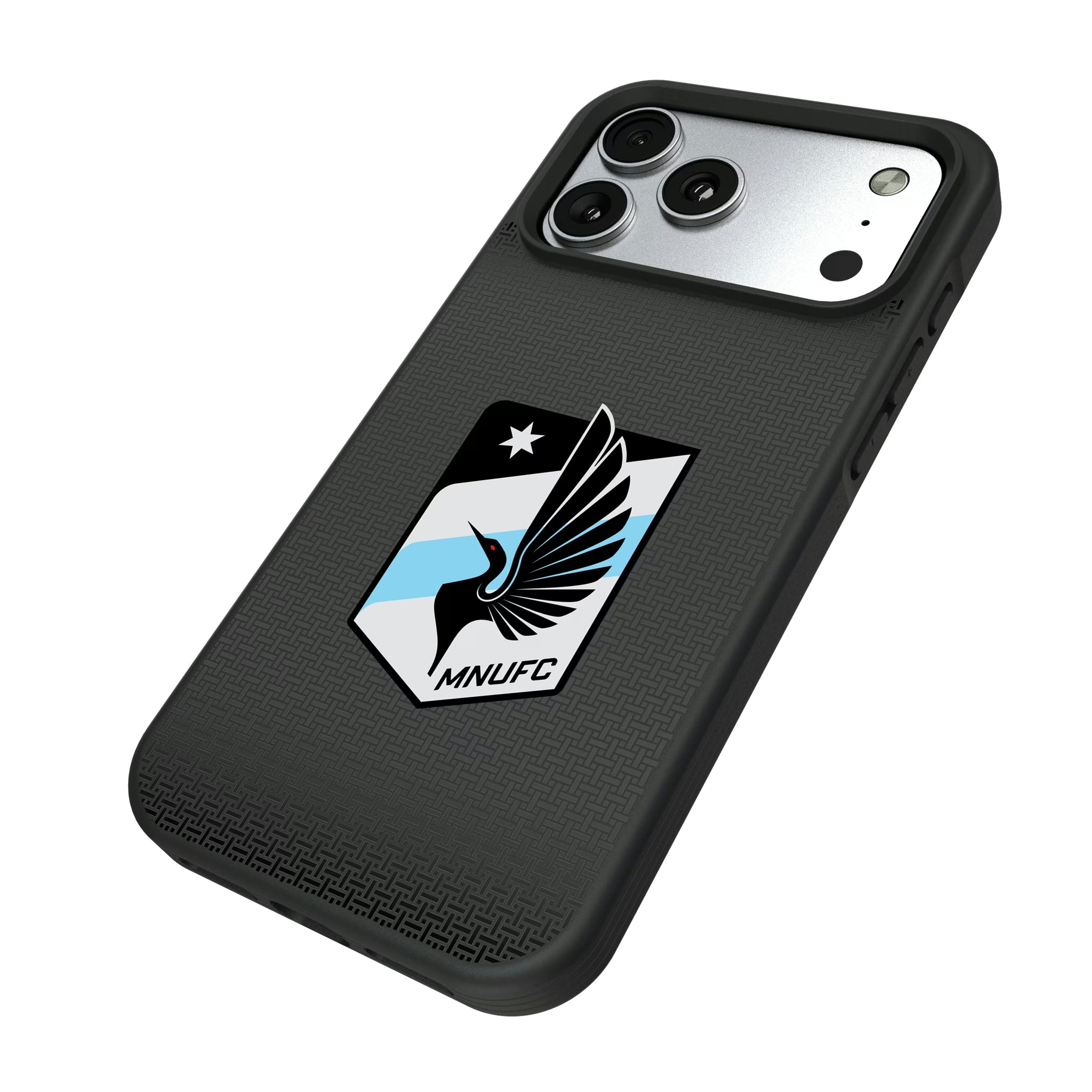 Minnesota United FC Linen iPhone Bump Phone Case for Apple iPhone - Isometric View#Device_iPhone 17 Pro Max