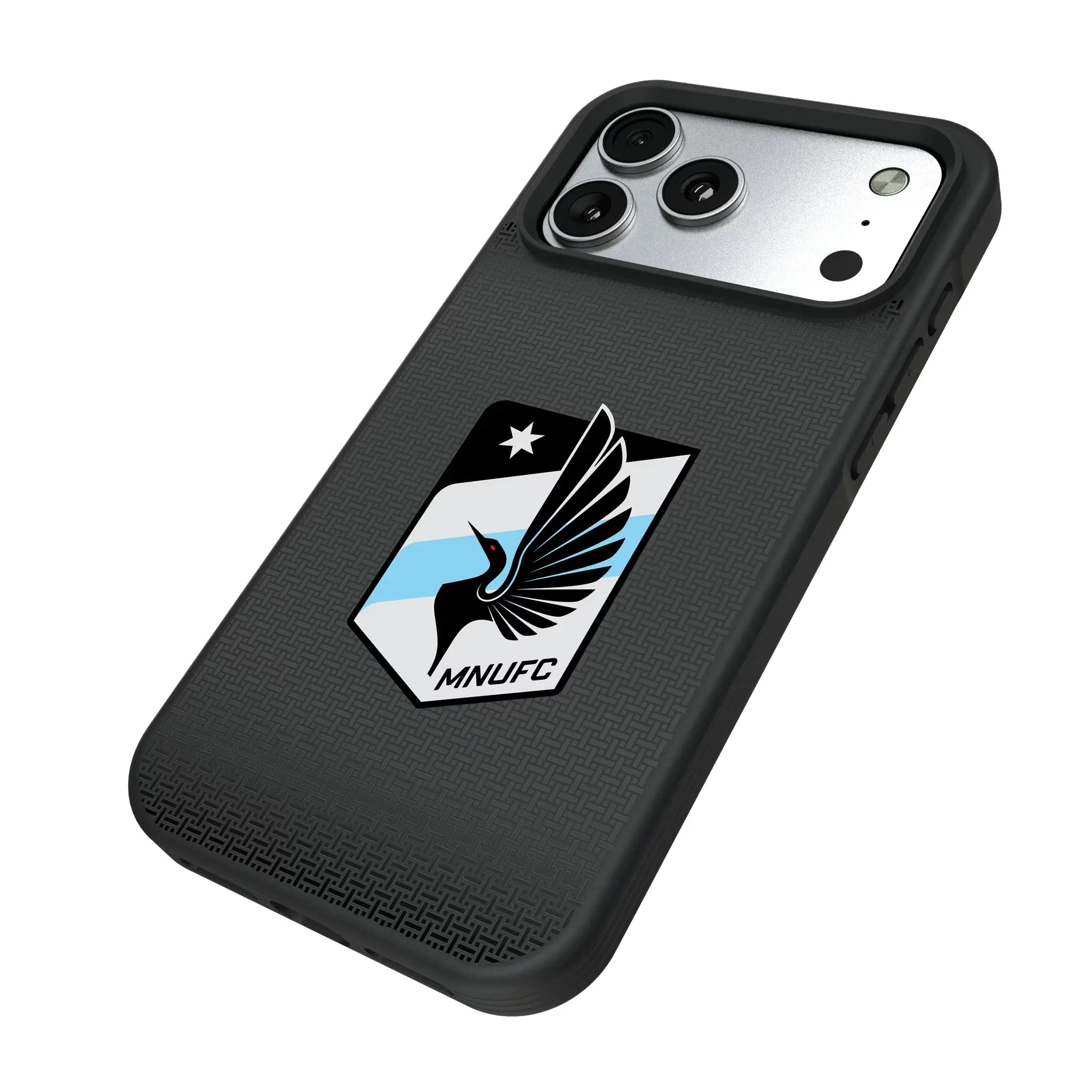 Minnesota United FC Linen iPhone Bump Phone Case for Apple iPhone - Isometric View#Device_iPhone 17 Pro Max