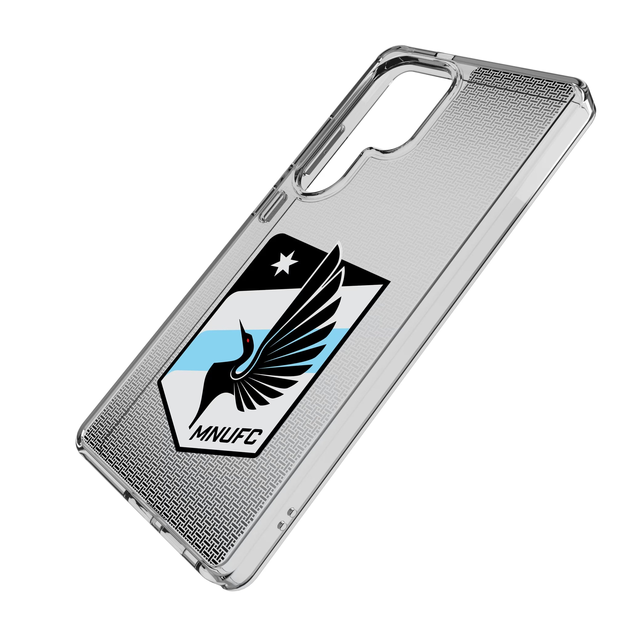 Minnesota United FC Linen Galaxy Clear Phone Case for Samsung Galaxy - Isometric View