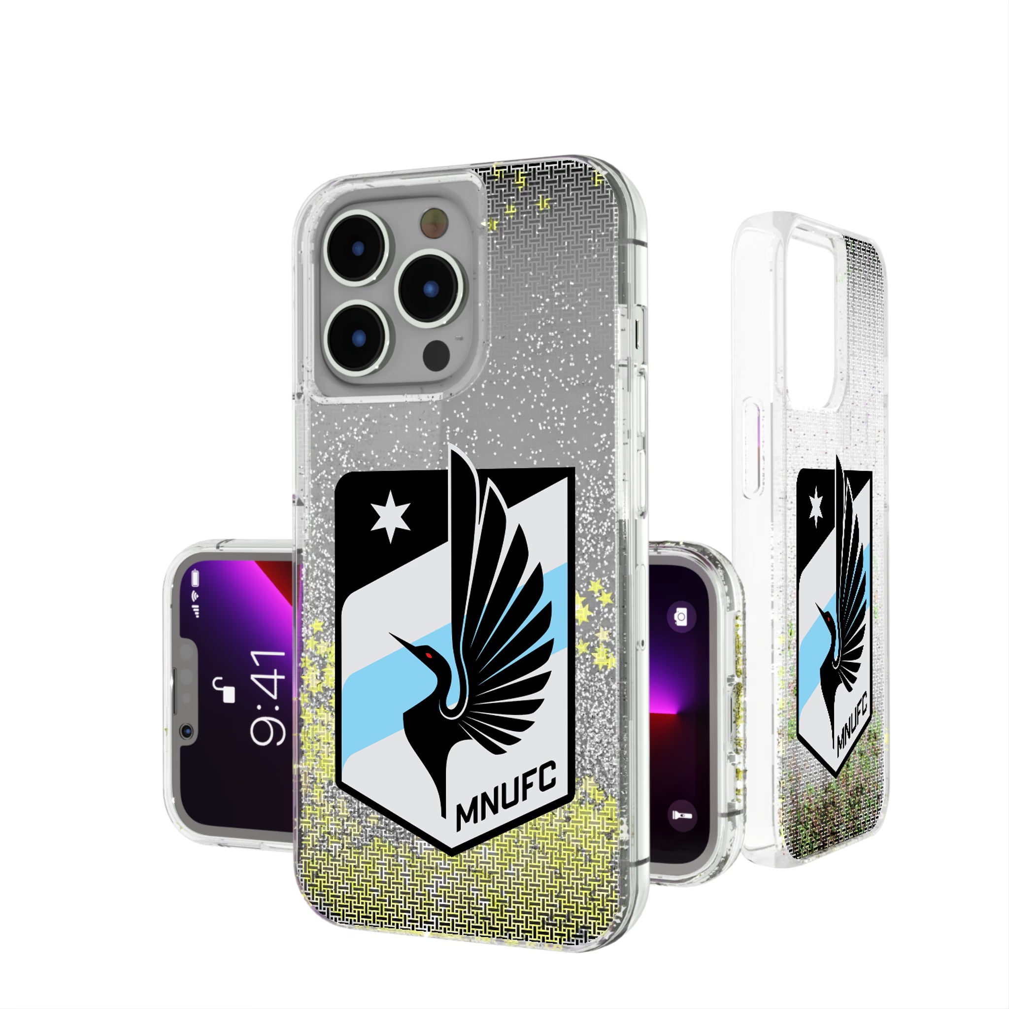 Minnesota United FC Linen iPhone Glitter Phone Case for Apple iPhone