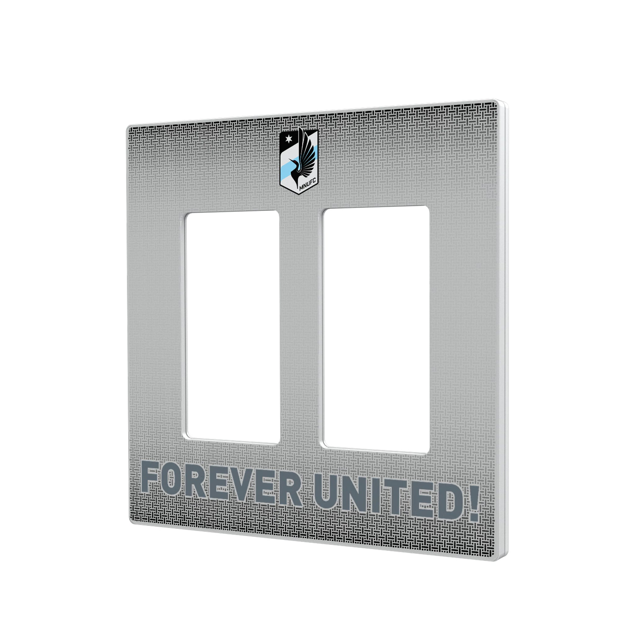 Minnesota United FC Linen Hidden-Screw Light Switch Plate#Style_Double Rocker
