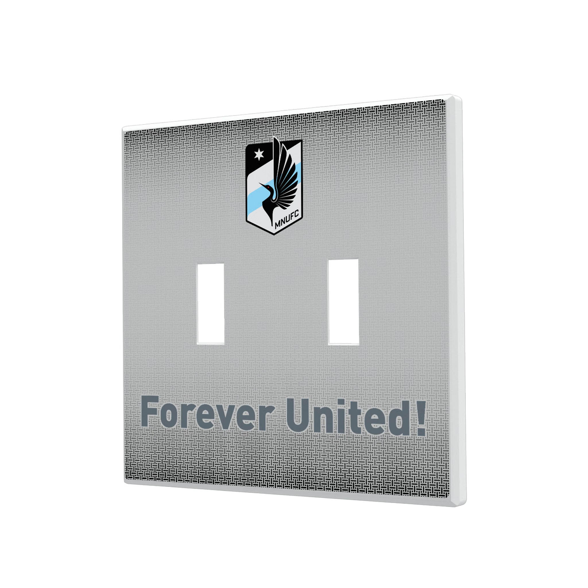 Minnesota United FC Linen Hidden-Screw Light Switch Plate#Style_Double Toggle