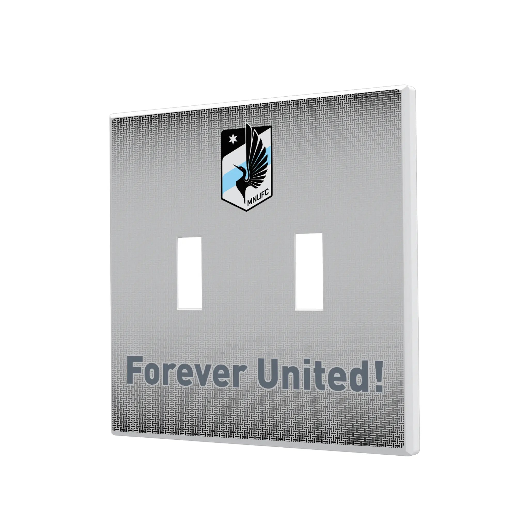 Minnesota United FC Linen Hidden-Screw Light Switch Plate#Style_Double Toggle